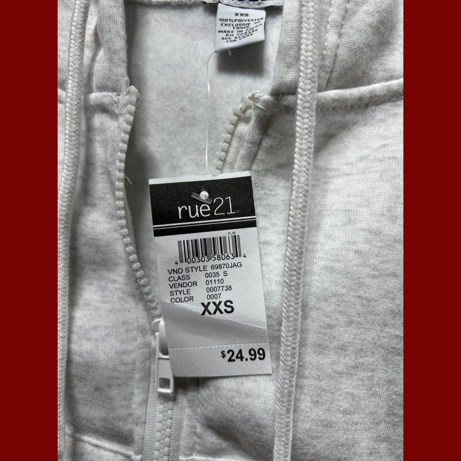 rue21 Rue 21 - Women's Long Sleeve Hooded Sweatshirt - Gray - XXS Size XXS / US 00 / IT 34 - 8 Thumbnail