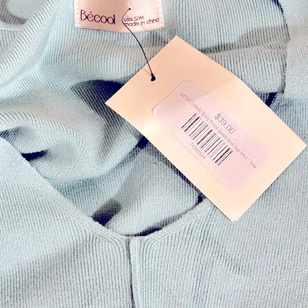 Other Be cool V neck front Seam knit top NWT Size S / US 4 / IT 40 - 3 Thumbnail