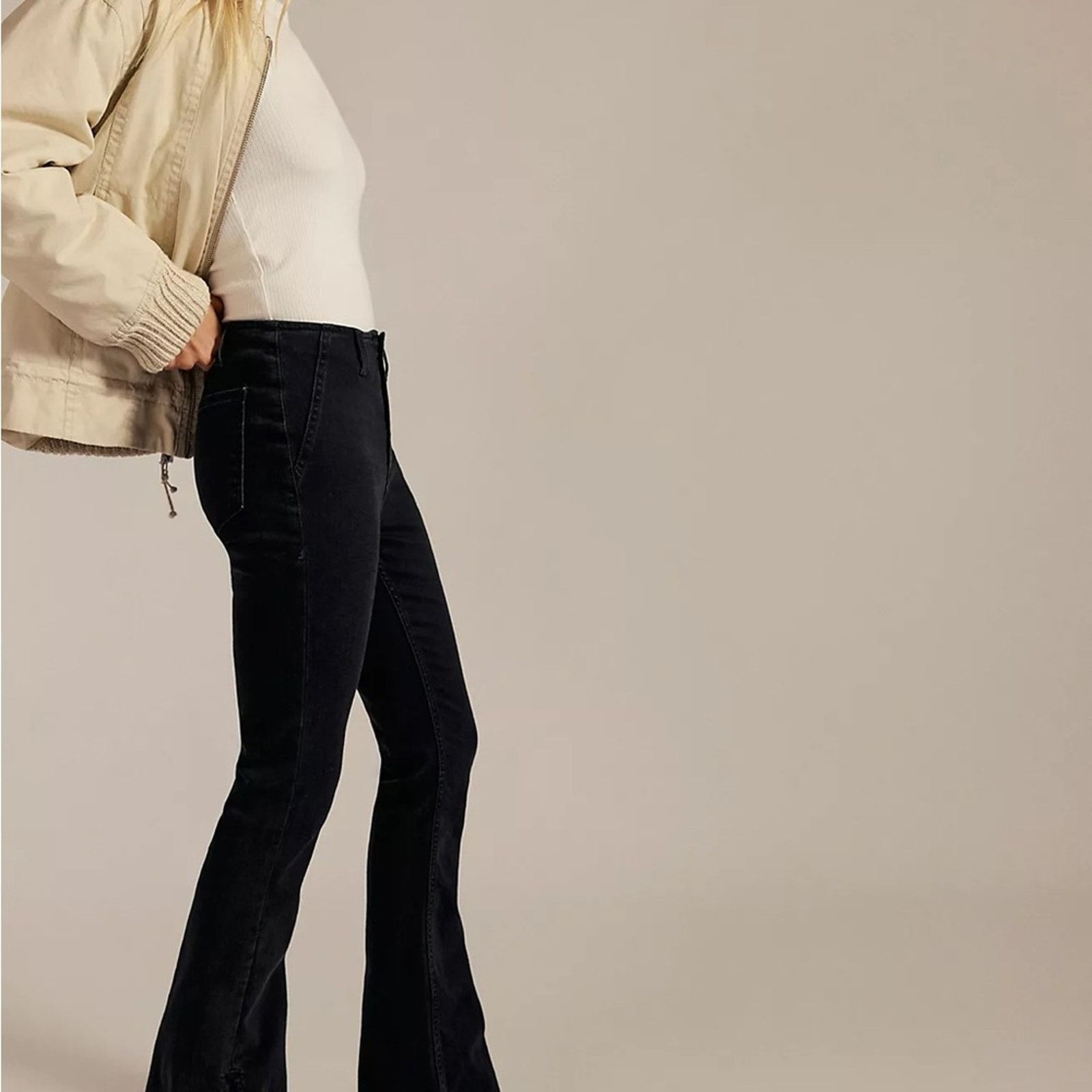 Free People Free People We The Free Slit Slim Flare Jeans Womens 26 Size 26" / US 2 / IT 38 - 2 Thumbnail