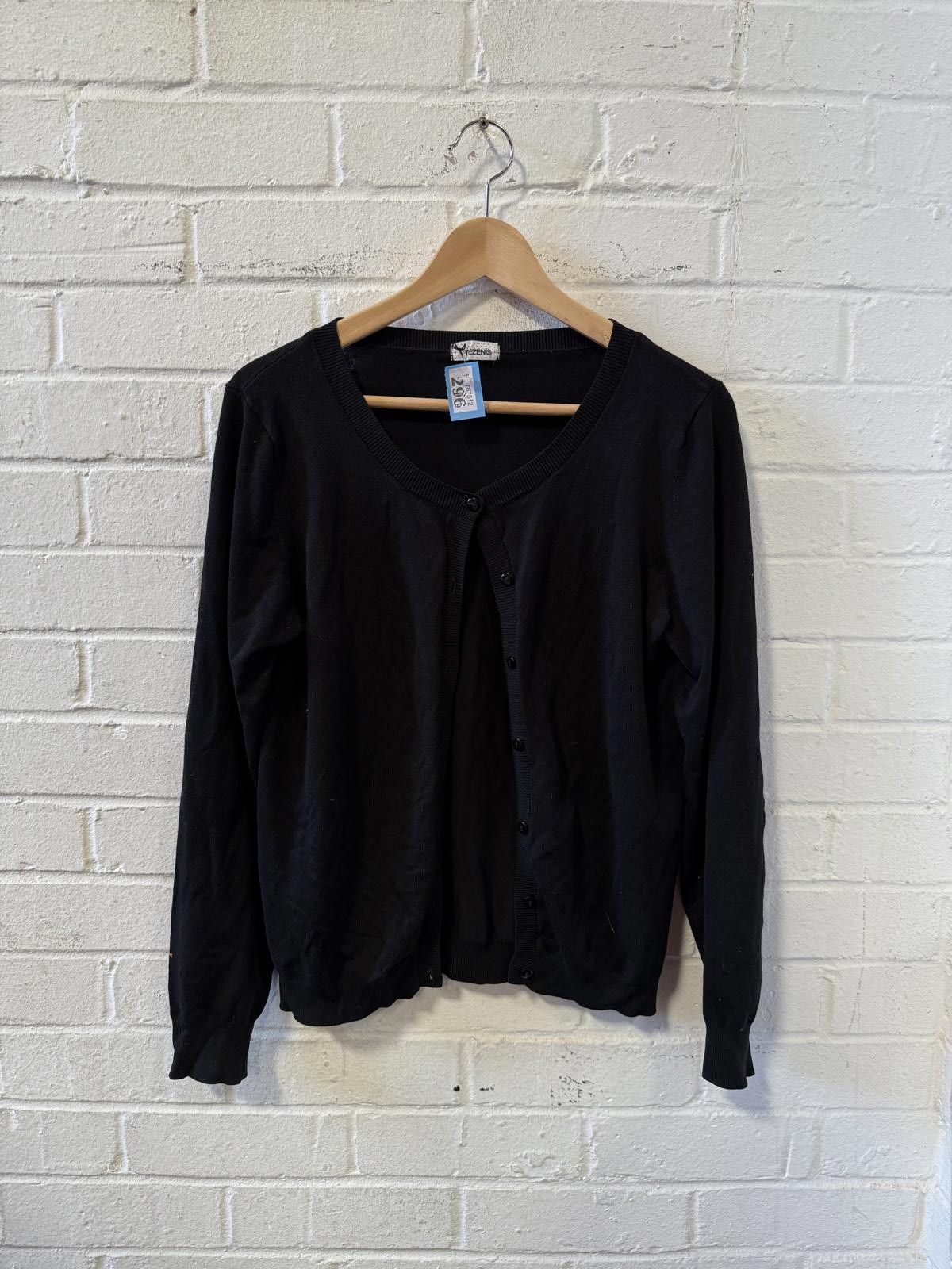 Designer Black Button-Up Cardigan Sweater Size M / US 6-8 / IT 42-44 - 1 Thumbnail