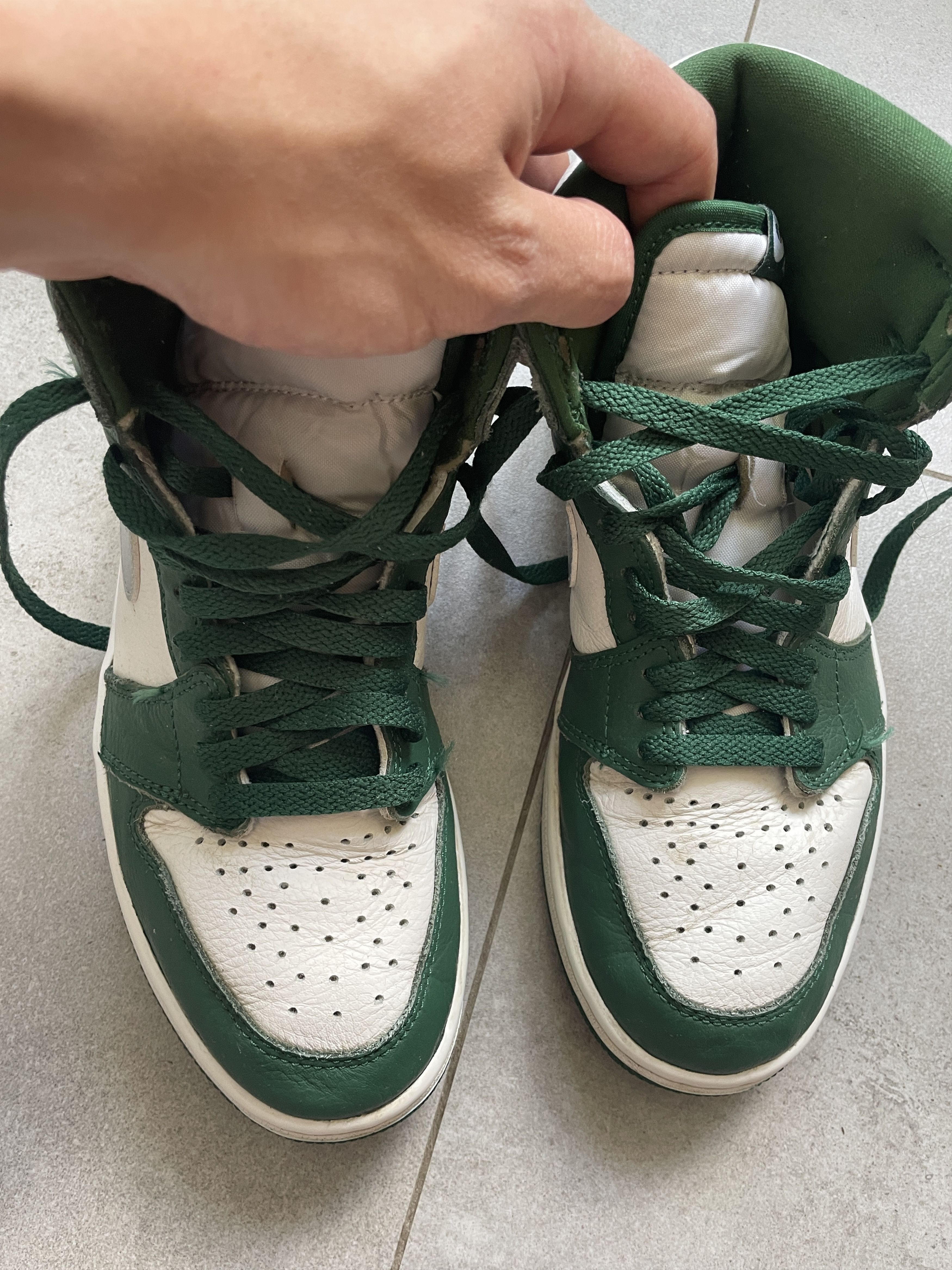 Jordan Brand × Nike AIR JORDAN 1 GEORGE GREEN HIGHTOP SNEAKERS Size US 7 / EU 40 - 6 Thumbnail