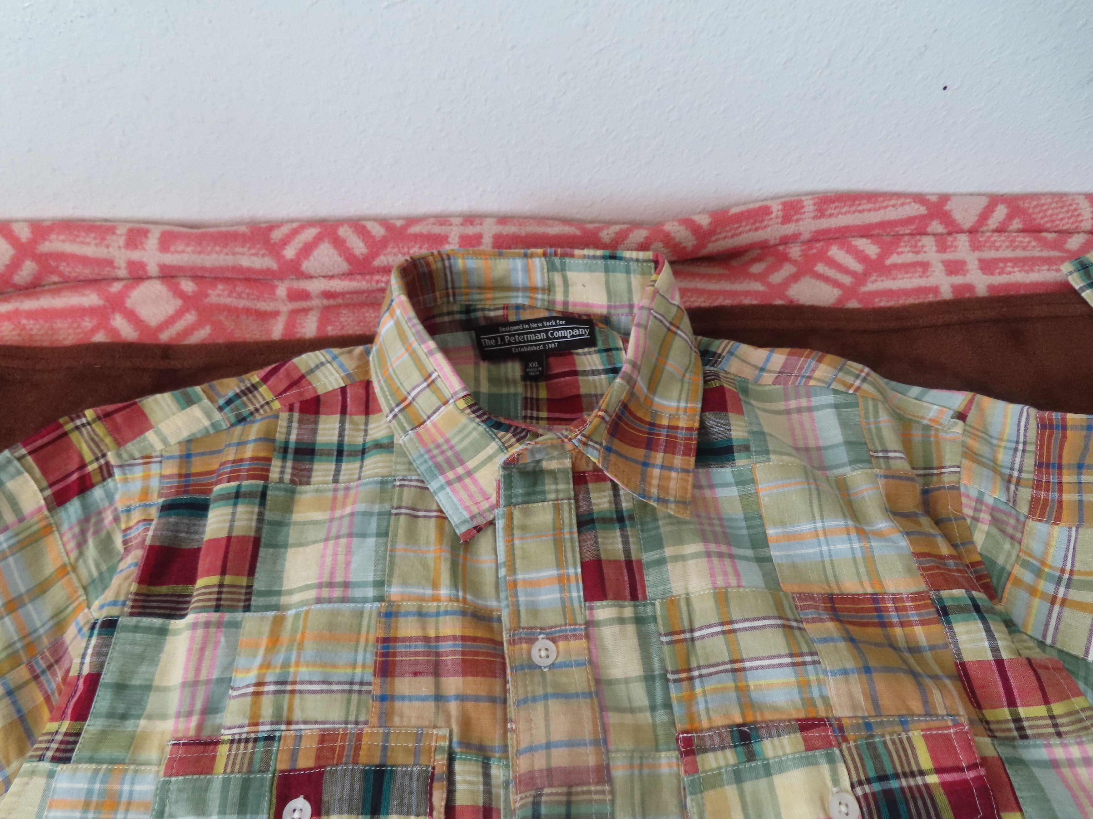Designer × J. Peterman J Peterman Men's Shirt 2XL Plaid Madras Patchwork Outdoor Size US XXL / EU 58 / 5 - 4 Thumbnail