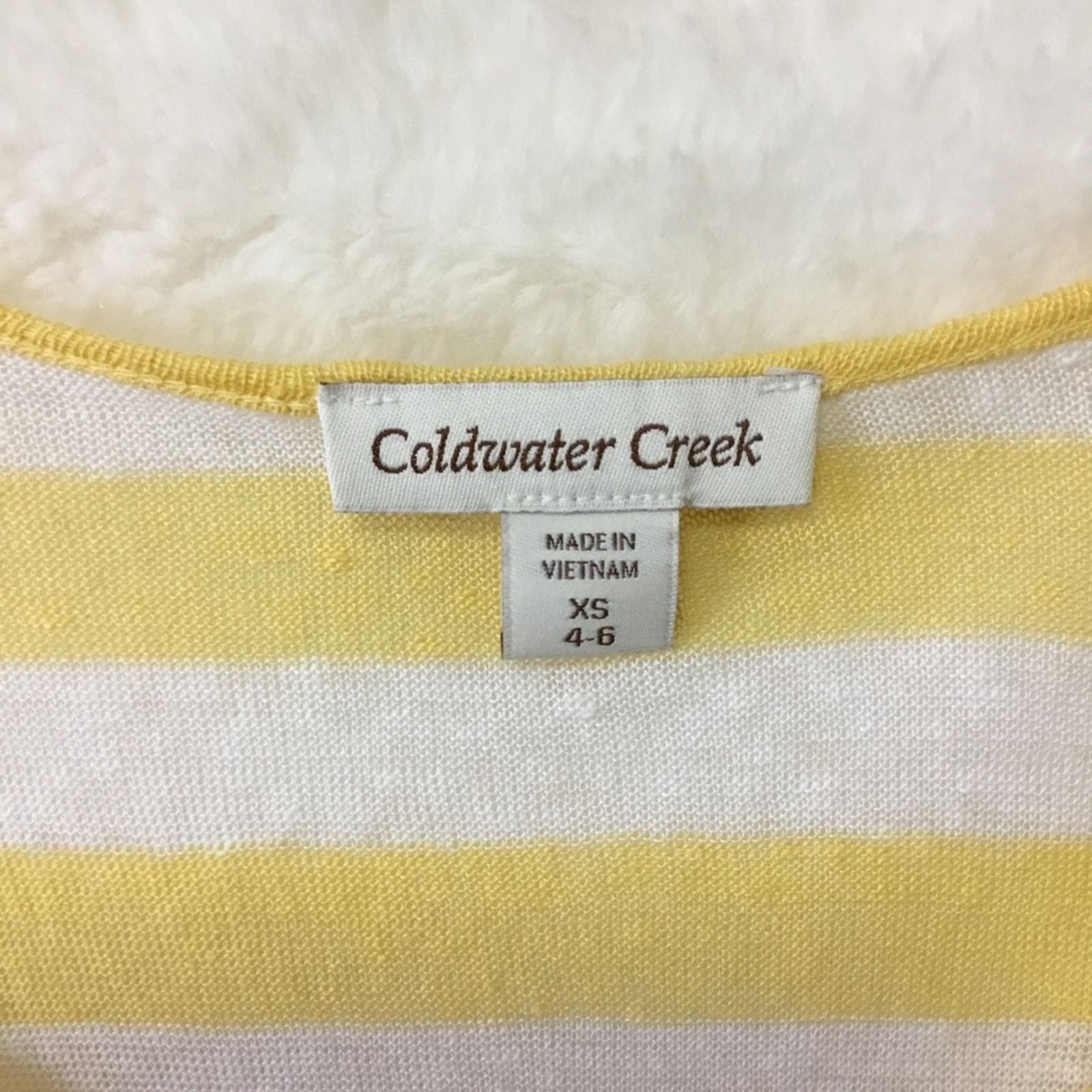Coldwater Creek Coldwater Creek Yellow Stripped Long Sleeve Shirt Size XS / US 0-2 / IT 36-38 - 3 Thumbnail