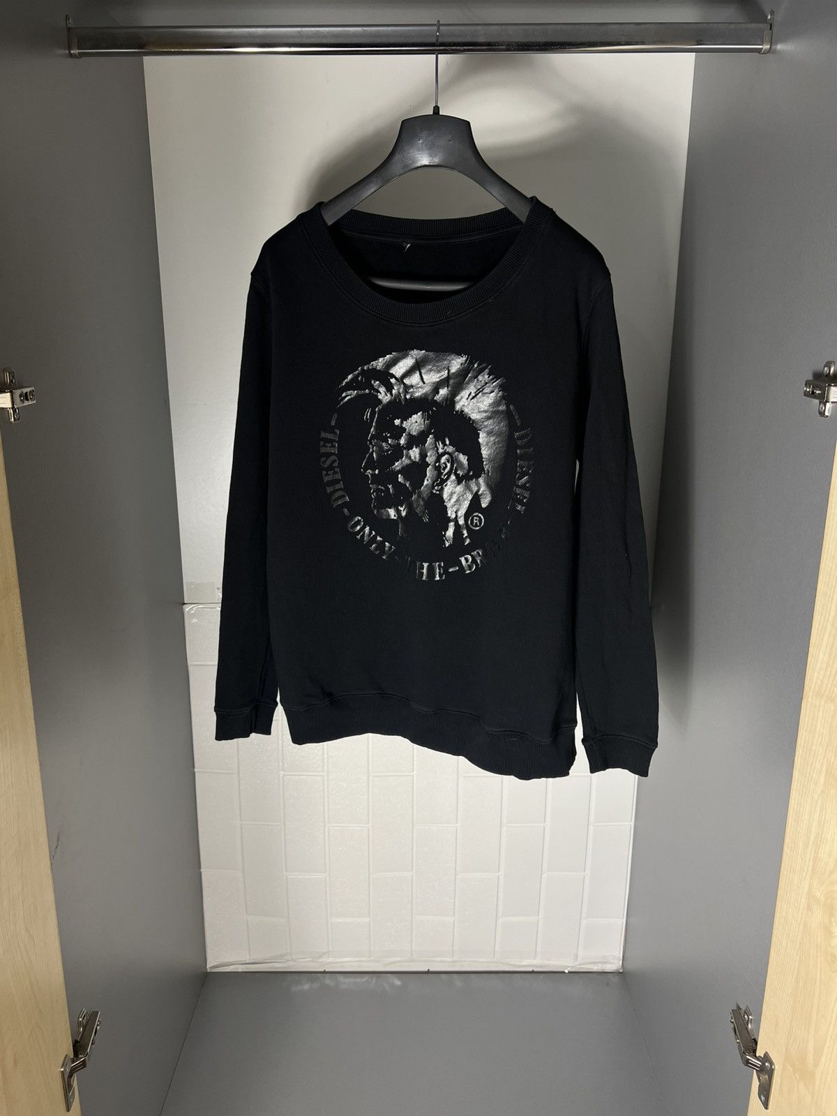 Diesel × Vintage VERY RARE DIESEL DIVISION DENIM SWEATSHIRT BIG LOGO Y2K 90s Size US M / EU 48-50 / 2 - 2 Thumbnail