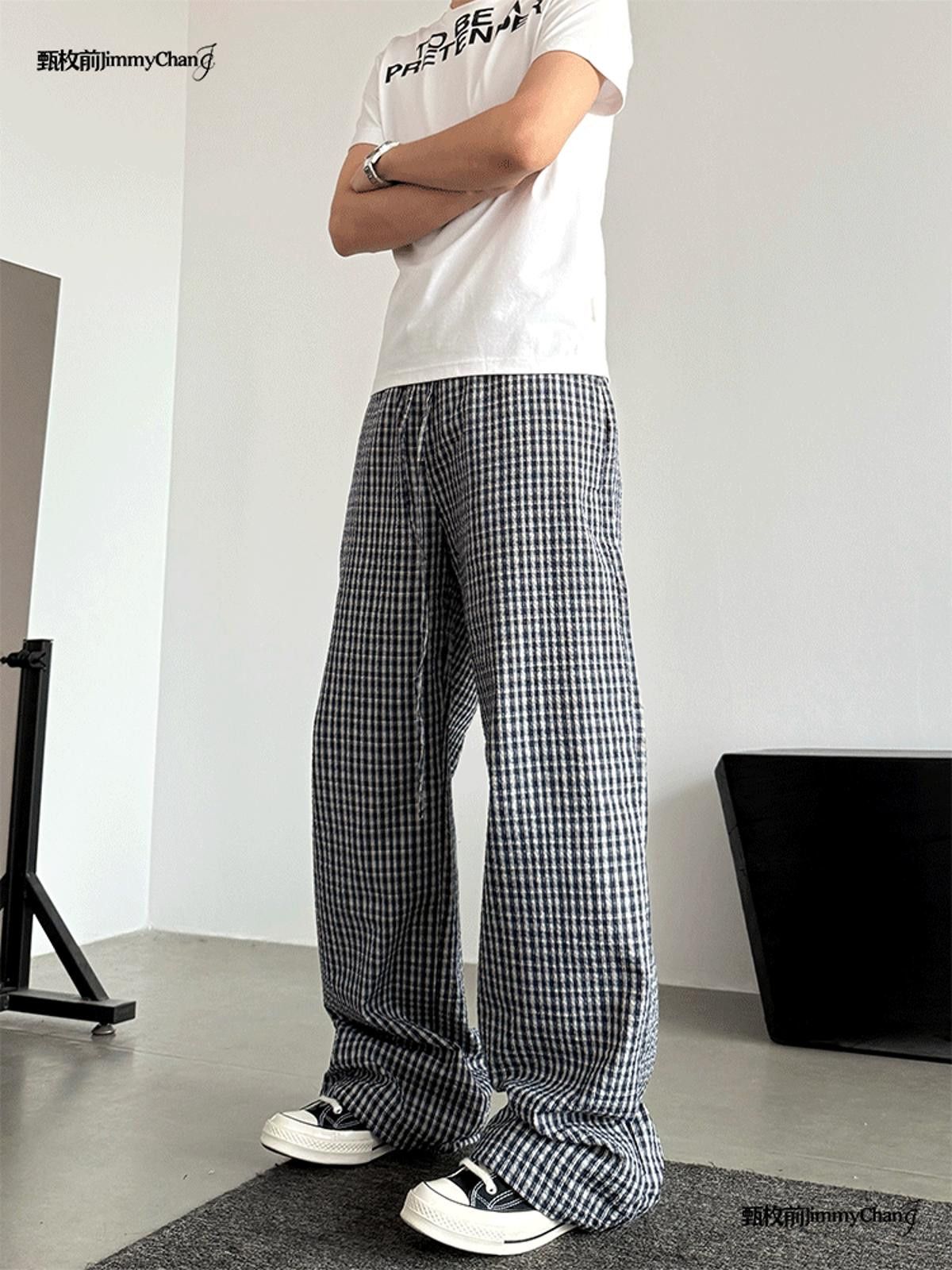 Vintage Plaid Loose Wide Leg Trousers Size US 30 / EU 46 - 5 Thumbnail