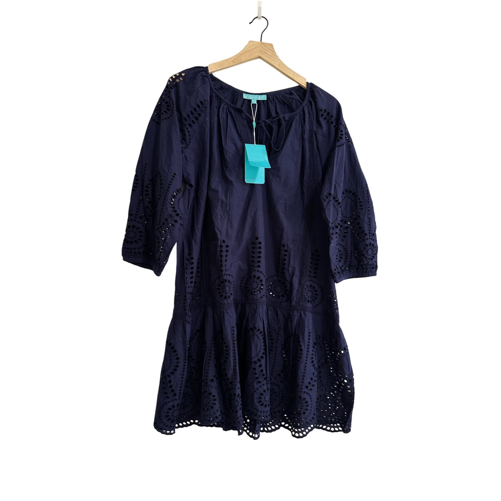 Melissa Odabash Ashley Eyelet Cotton Mini Dress S NWT