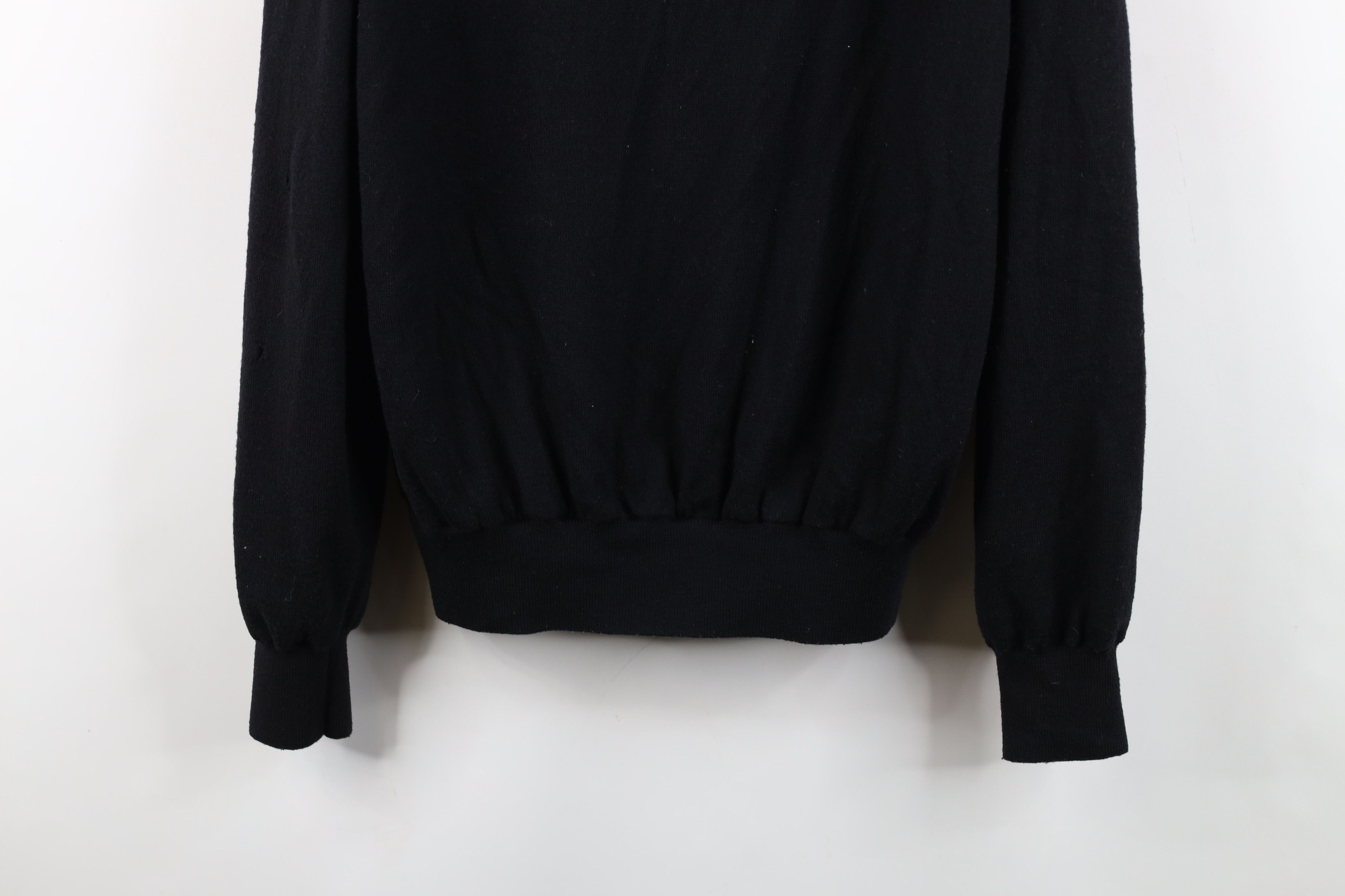Vintage Vintage Blank Lined Wool Knit Half Zip Sweater Jacket Black Size US S / EU 44-46 / 1 - 13 Thumbnail