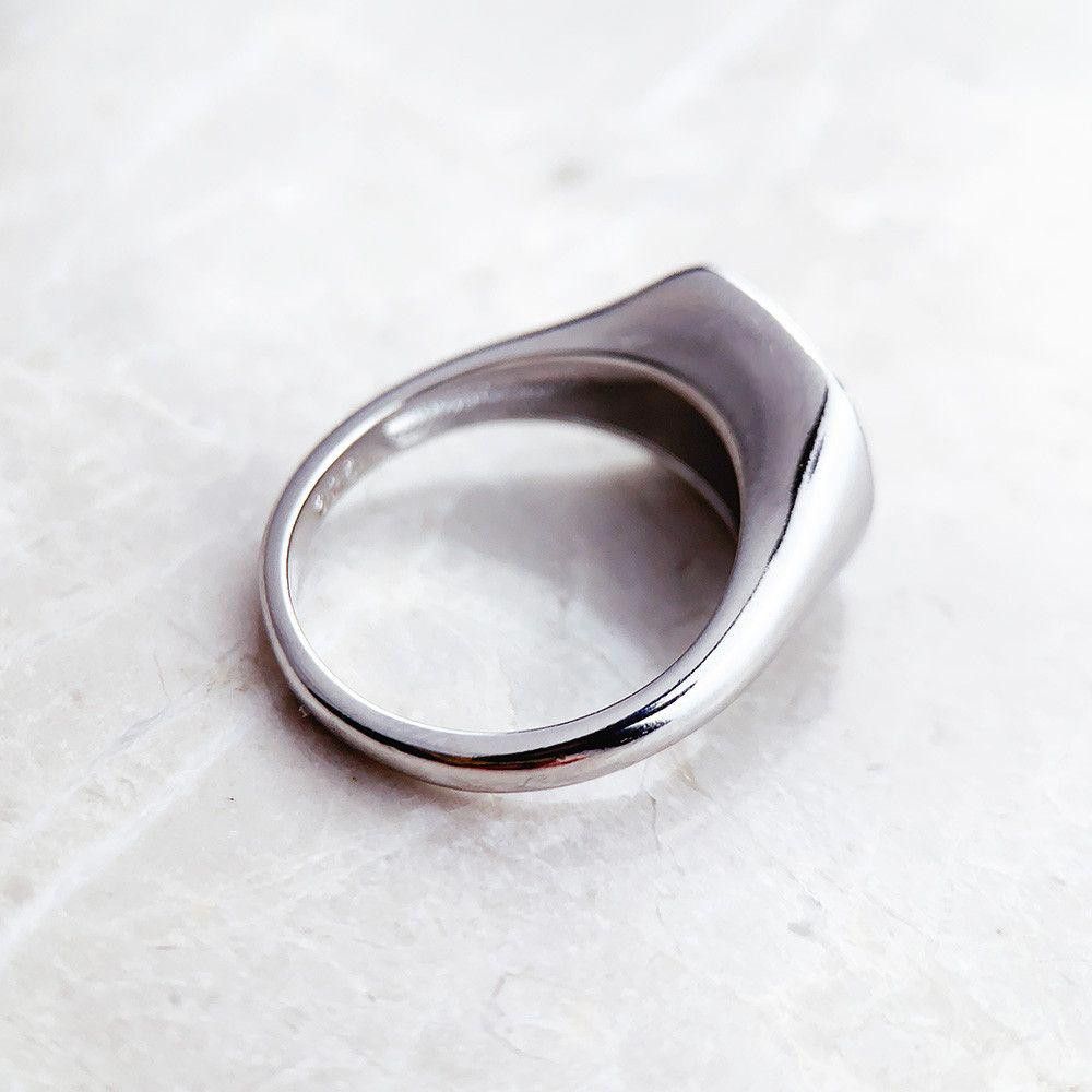 Jewelry SIZE 8 Sterling Silver Signet Ring Vintage Star Fine Size ONE SIZE - 3 Thumbnail