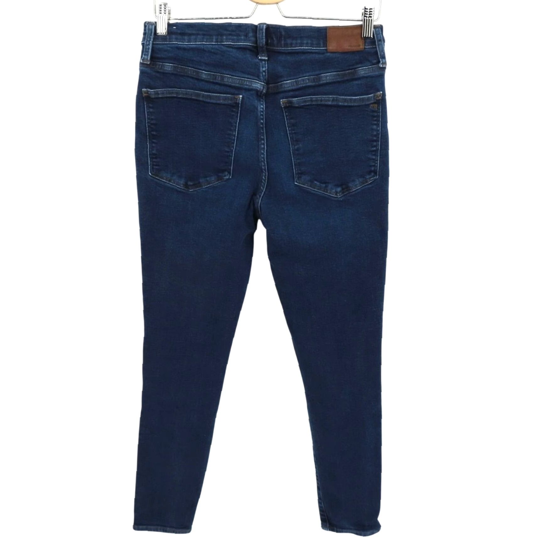 Madewell Madewell Jeans Denim 30 9in Mid Rise Skinny Dark Wash Blue Cotton Blend Women Regular Inseam 9" 27.5" Pocket 5-Pocket Size 30 Size 30" / US 8 / IT 44 - 4 Thumbnail