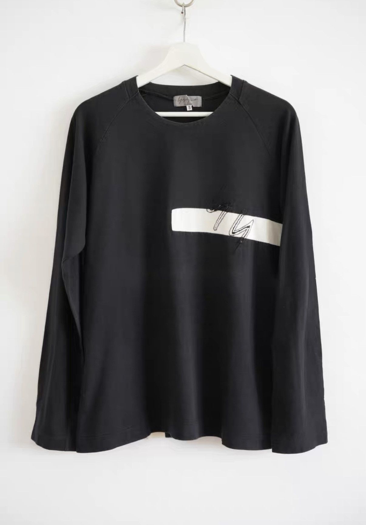 Yohji Yamamoto Yohji Yamamoto 03SS Number Patch Long Sleeve T-shirt K4 Size US L / EU 52-54 / 3 - 1 Thumbnail