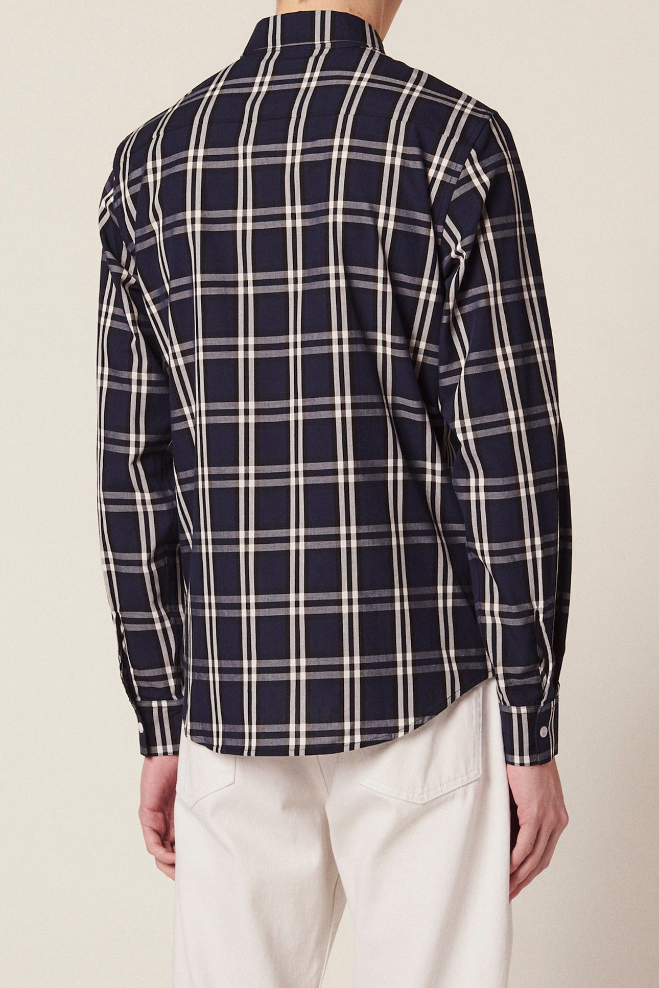 Sandro NWT RRP 230$ SANDRO Paris Chemise Tartan Marine Shirt Size US S / EU 44-46 / 1 - 2 Thumbnail