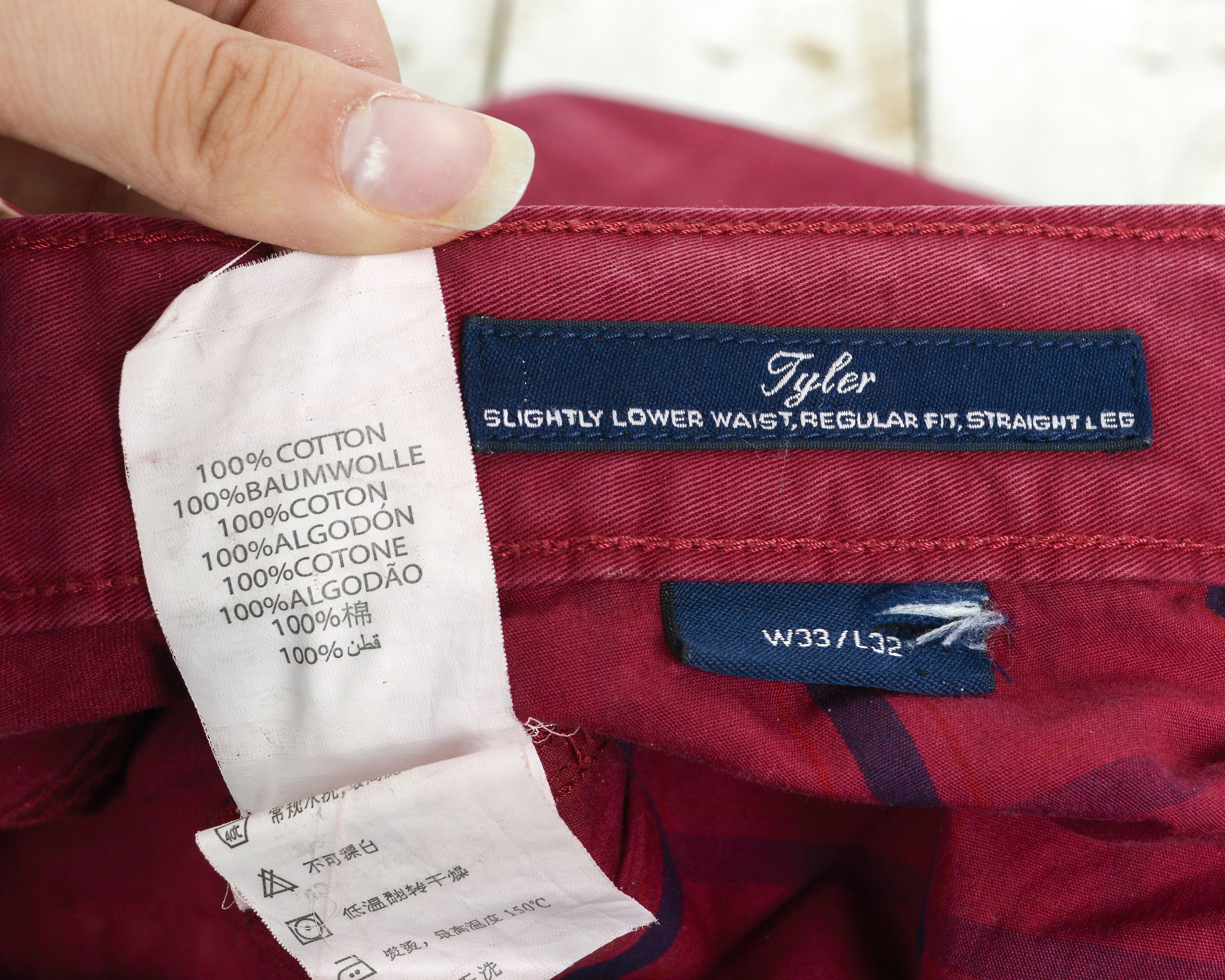 Gant Tyler W33 L32 Jeans Denim Pants Trousers Straight Reg Red Size US 33 - 7 Thumbnail