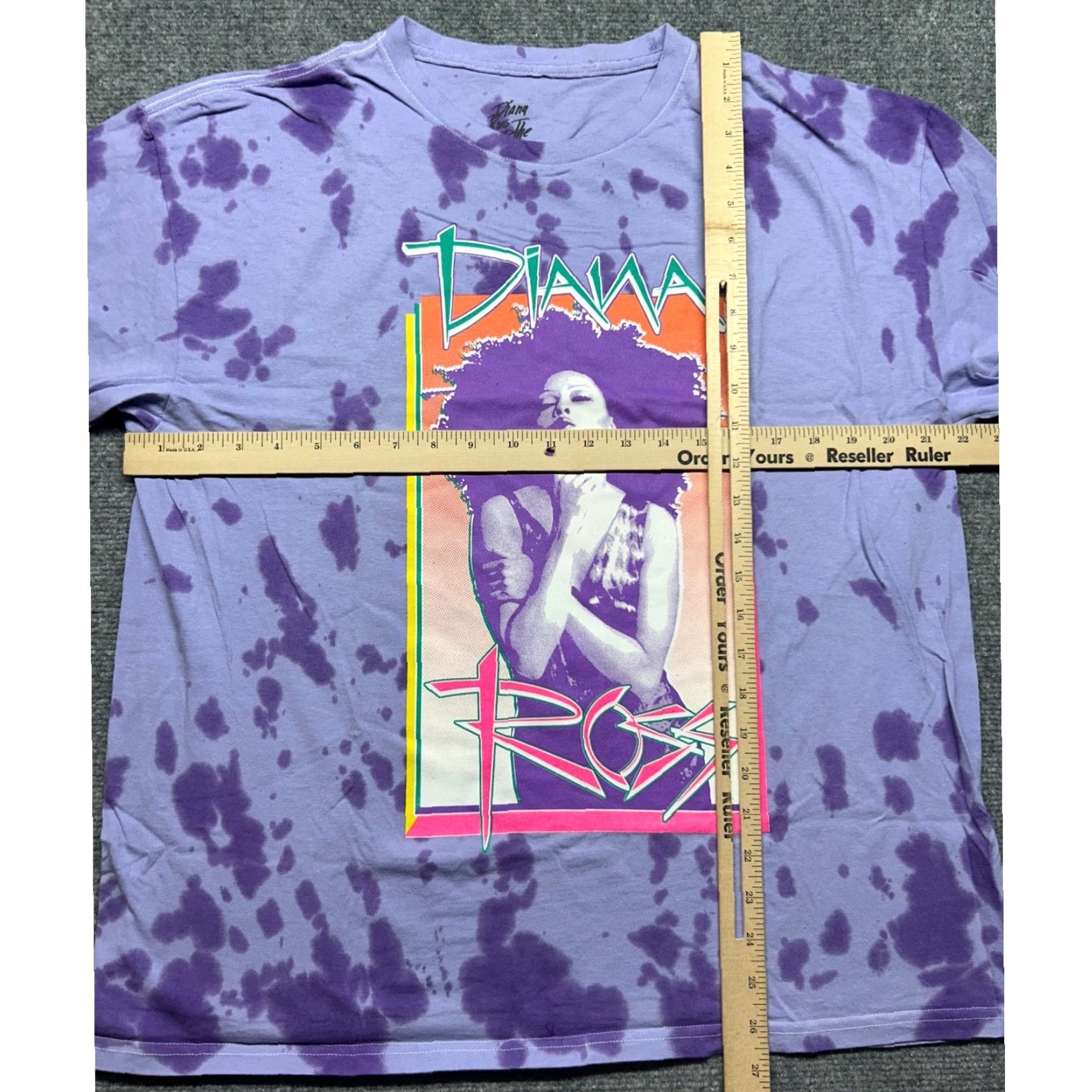 Vintage Diana Ross The Boss Apparel T-Shirt Womens 2X Purple Tie Dye Retro Graphic New Size XXL / US 16-18 / IT 52-54 - 5 Thumbnail