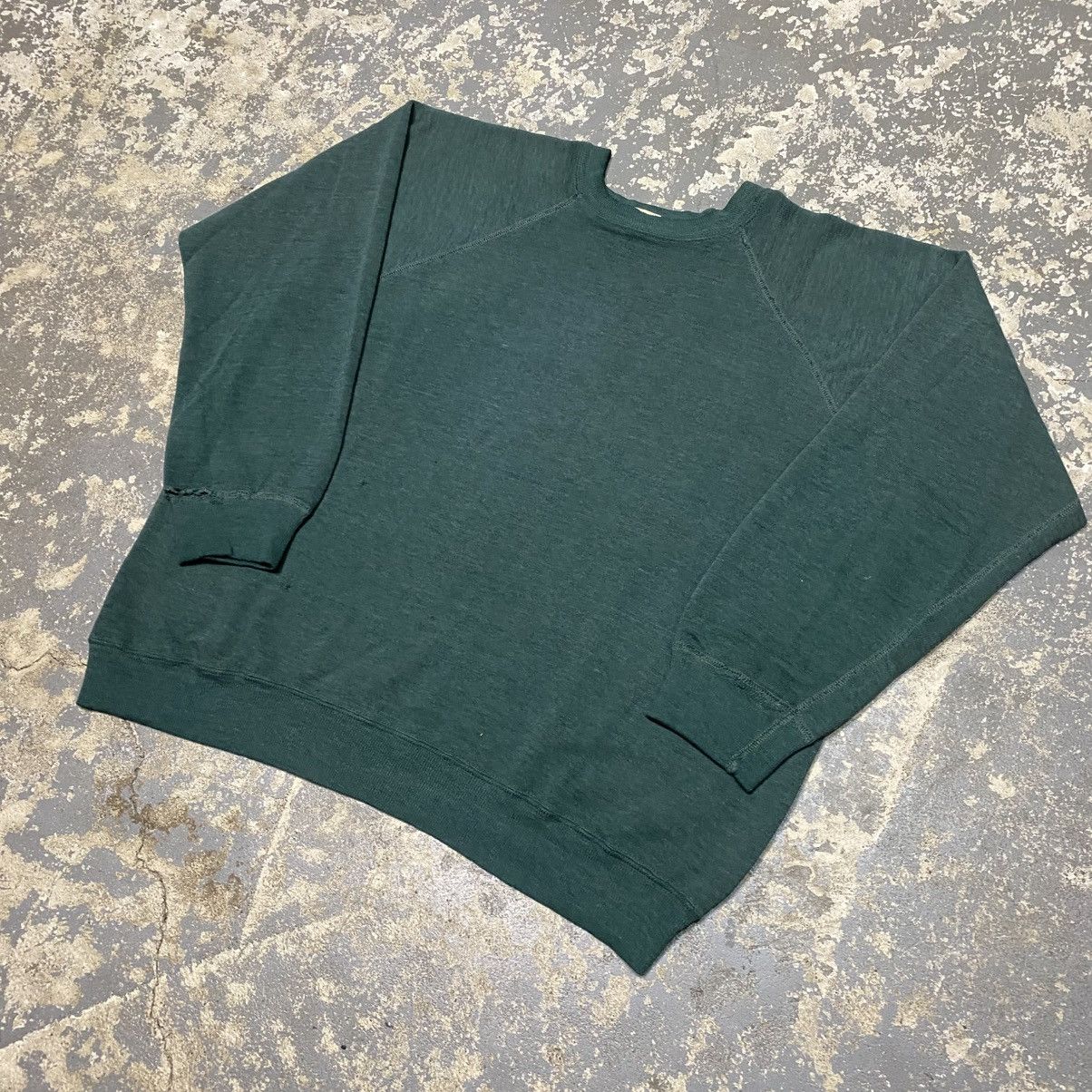 Spruce × Vintage True Vintage Mayo Spuce Faded Green Blank 60s Crewneck Sweat Size US XL / EU 56 / 4 - 2 Thumbnail