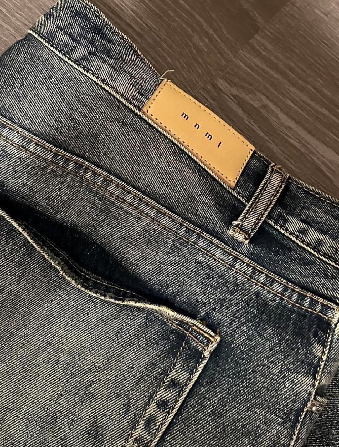 MNML MNML ULTRA BAGGY SHAWDOW PATCH DENIM - WASHED LIGHT BLUE Size US 36 / EU 52 - 3 Thumbnail