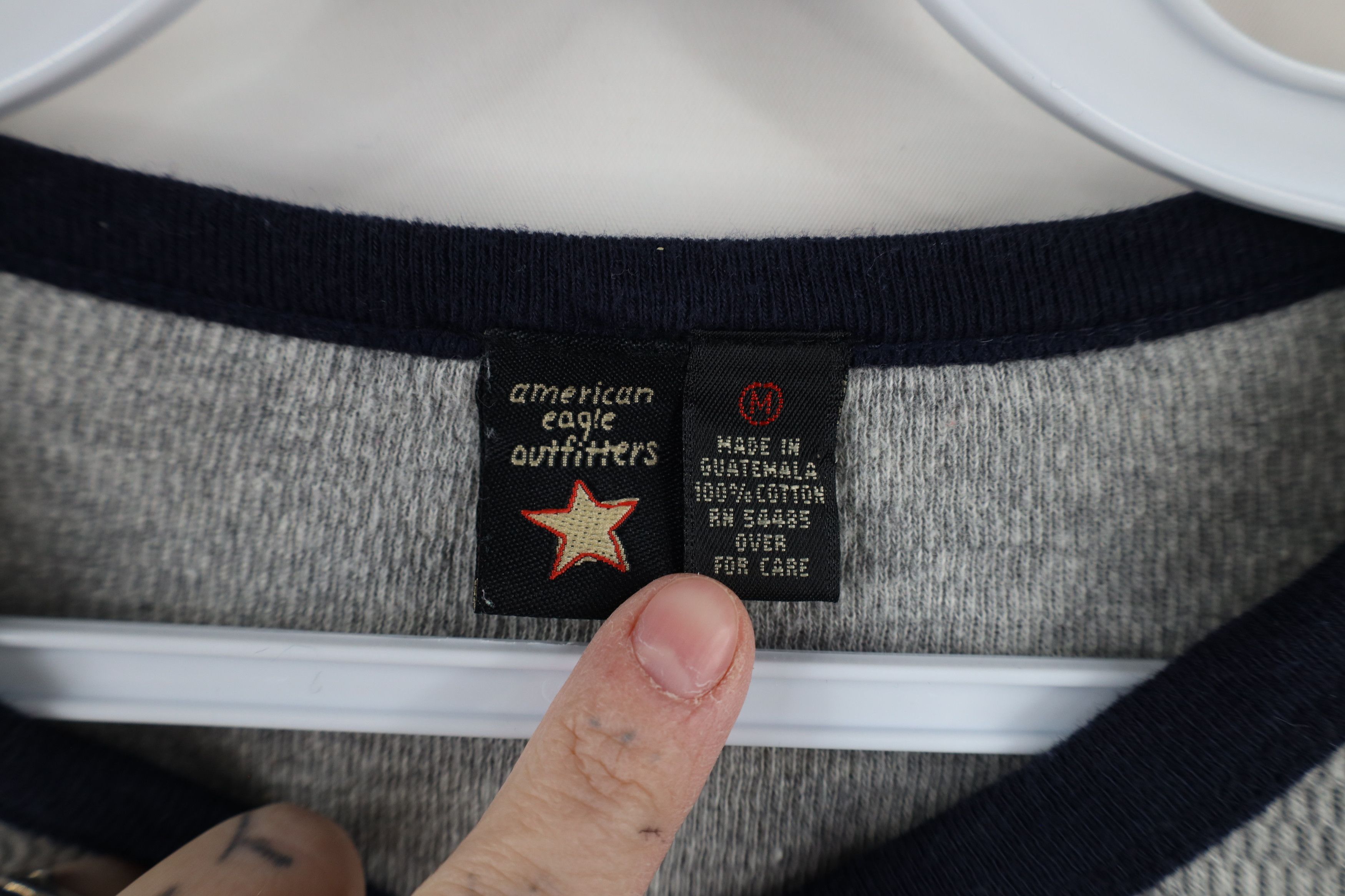 American Eagle Outfitters × Vintage Vintage 90s American Eagle Outfitters Waffle Knit T-Shirt Size M / US 6-8 / IT 42-44 - 4 Thumbnail