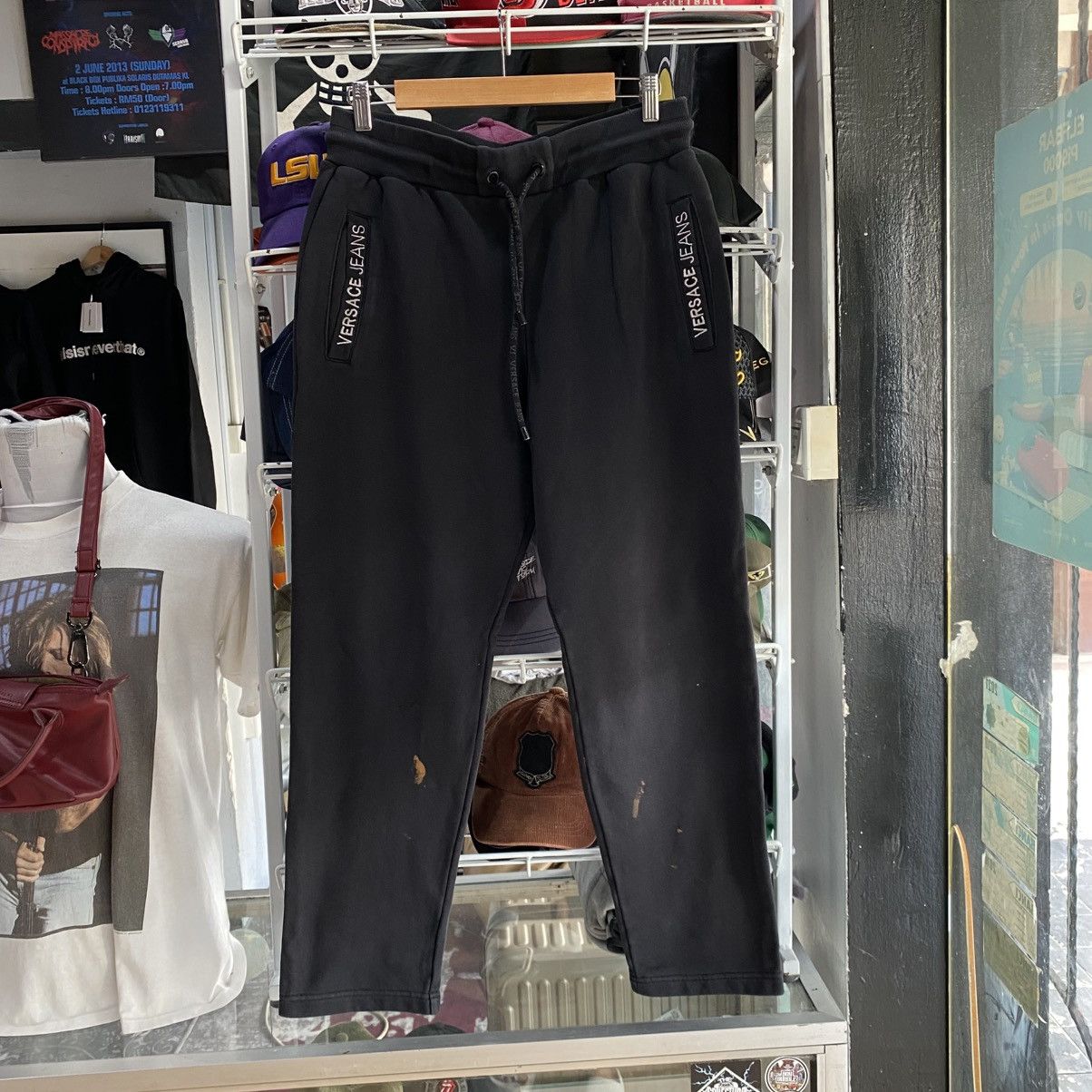 Versace × Versace Jeans Couture Versace Jeans Big Logo Embroidered Sweatpants Size US 32 / EU 48 - 2 Thumbnail