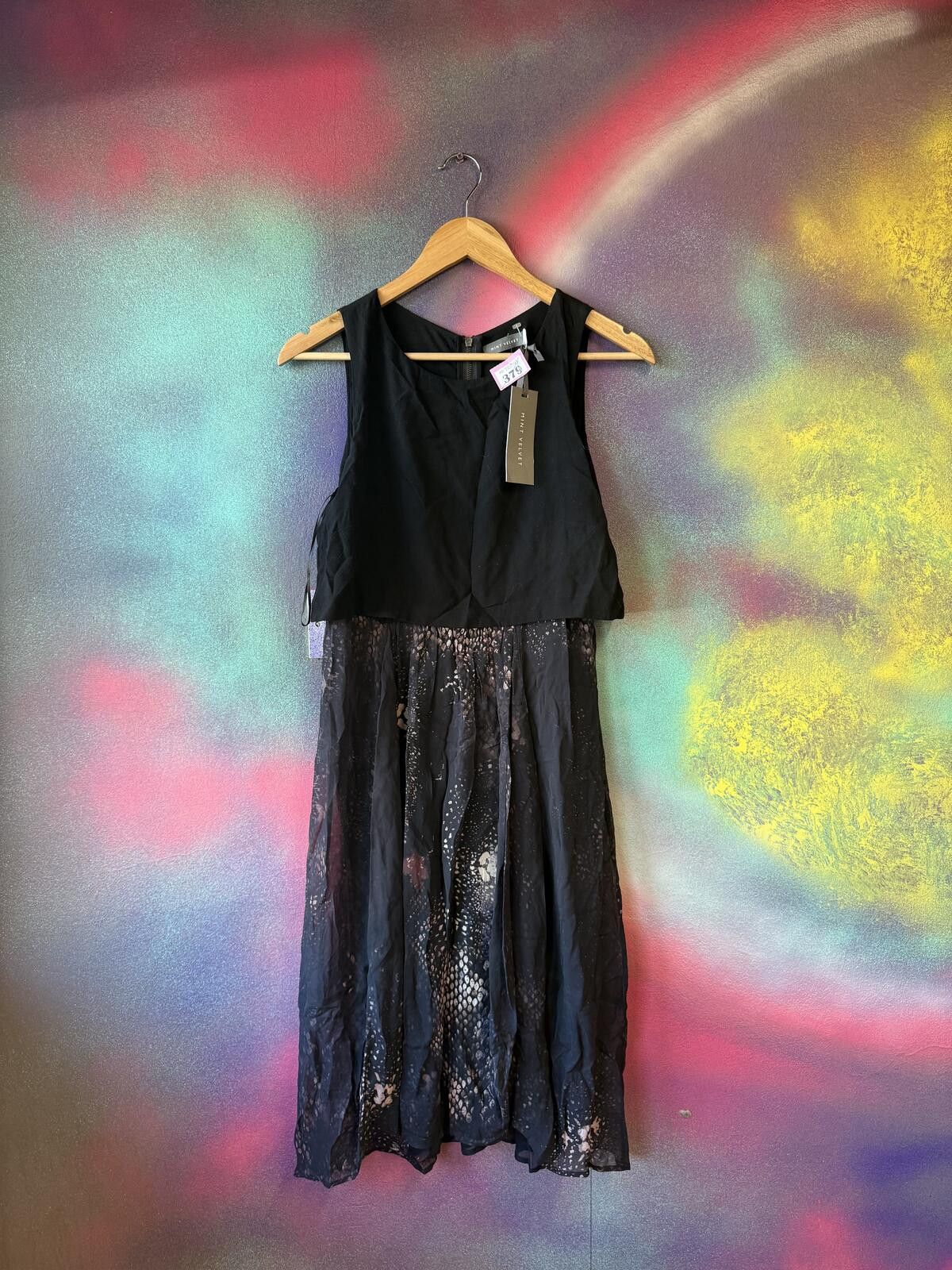 Other Mint velvet black layered midi dress with metallic skirt Size M / US 6-8 / IT 42-44 - 4 Thumbnail