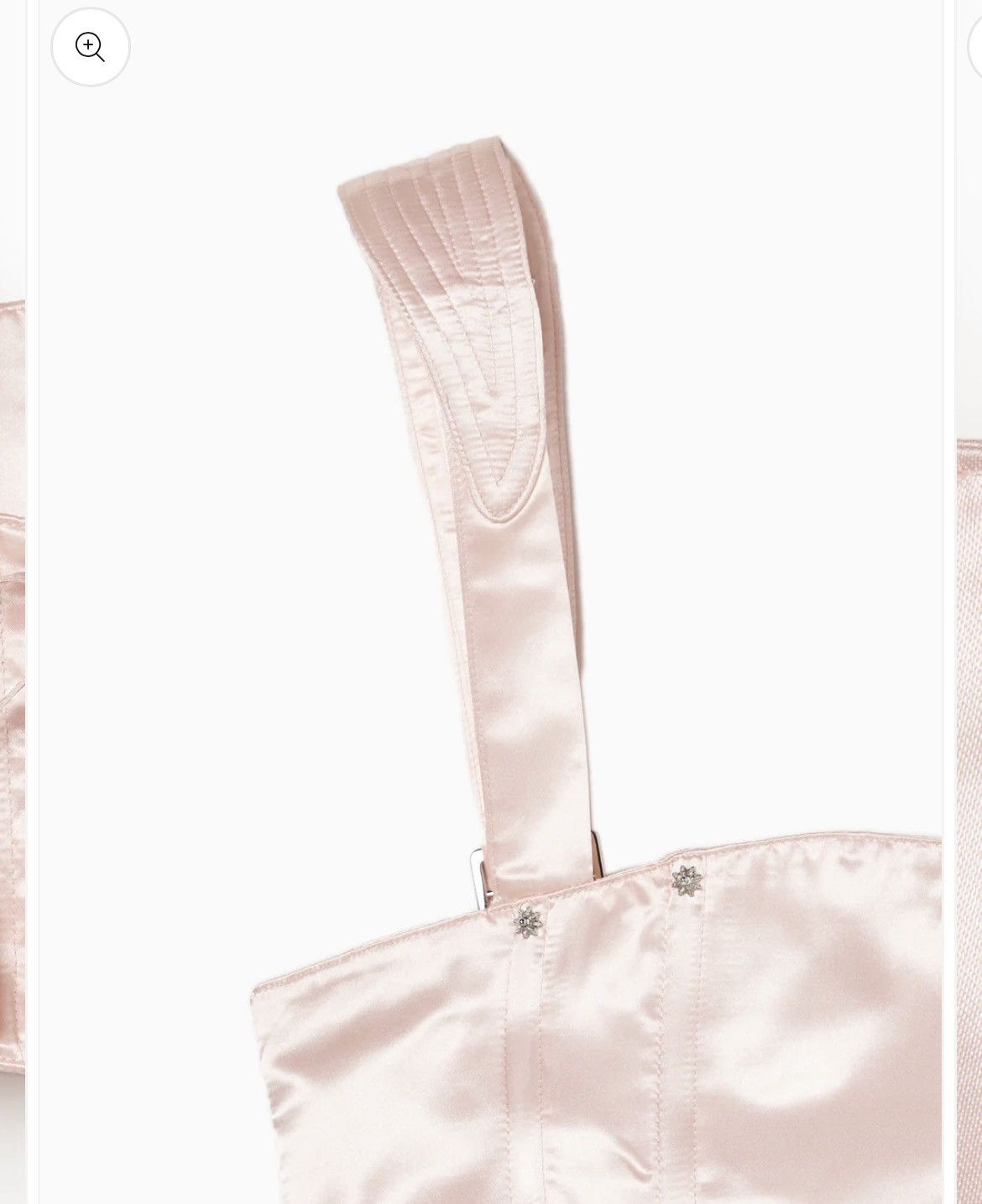 Japanese Brand Tanaka Daisuke pink satin shoulder stitch corset Size ONE SIZE - 6 Thumbnail