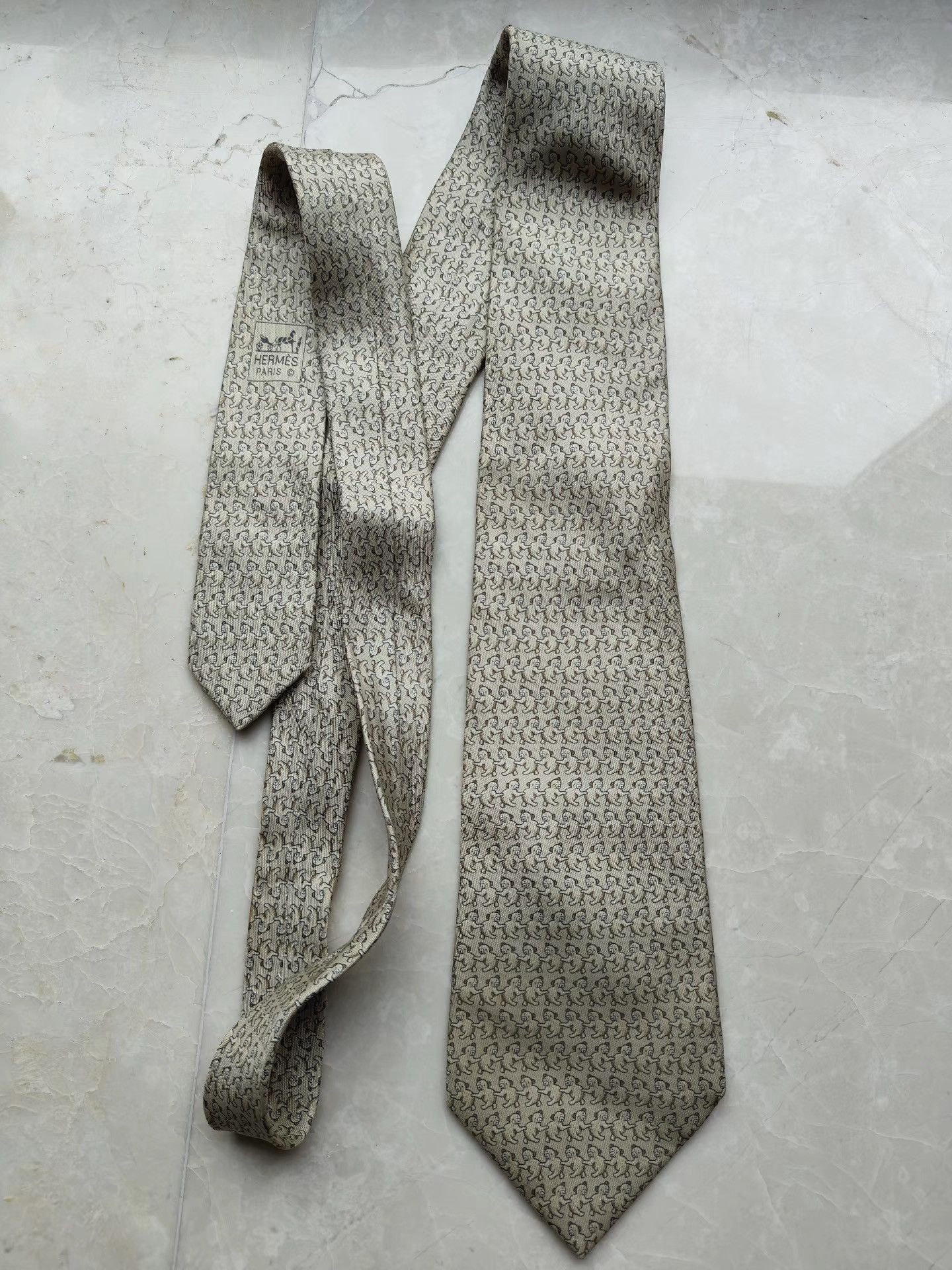 Hermes Hermes Men's Tie K29 Size ONE SIZE - 1 Thumbnail