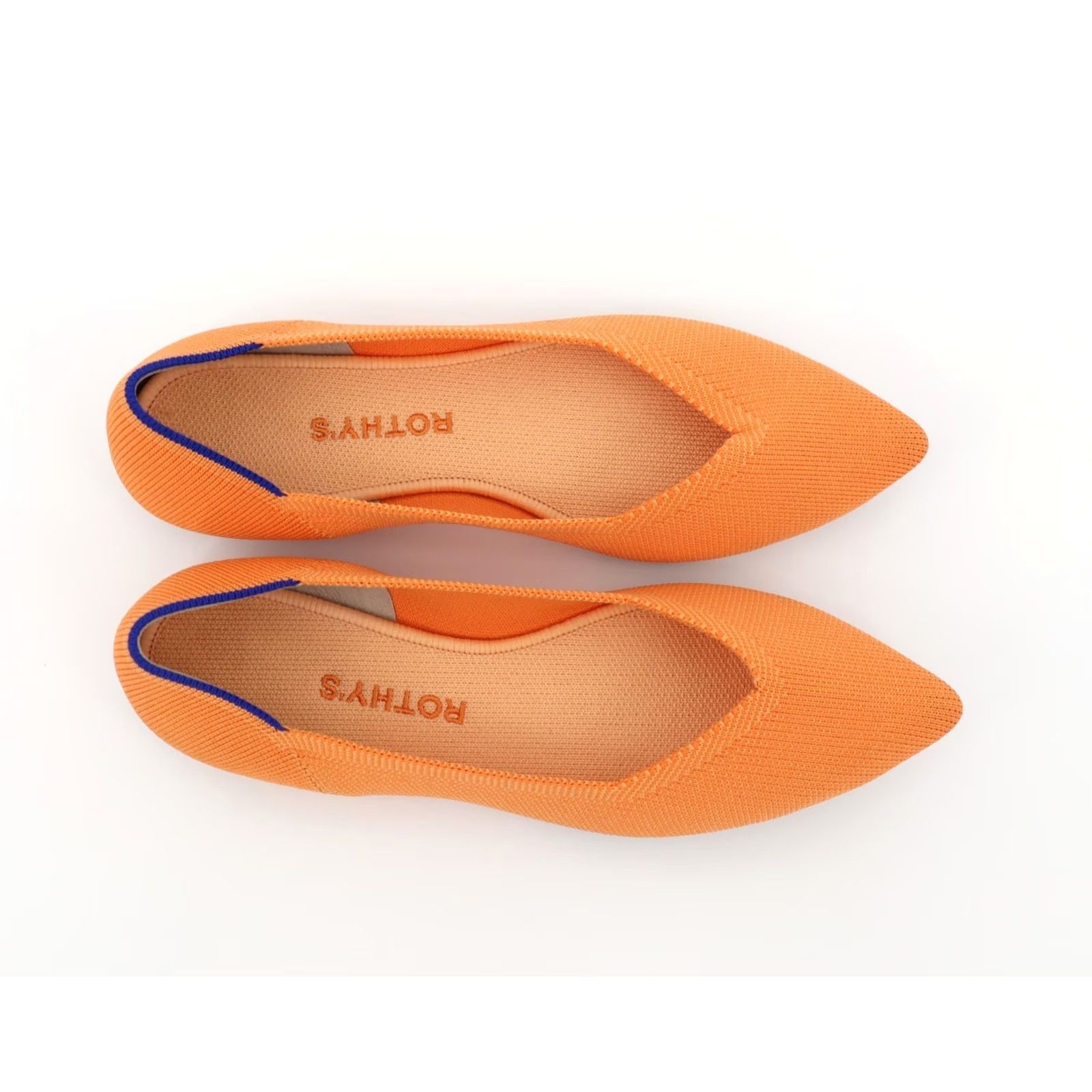 Rothy's Rothy's Women's Flat Orange Size 8 Pointed Toe Retired Color Shoes Womens Flats Orange Pointy Toed Retired Sz 8 Size US 8 / IT 38 - 2 Thumbnail