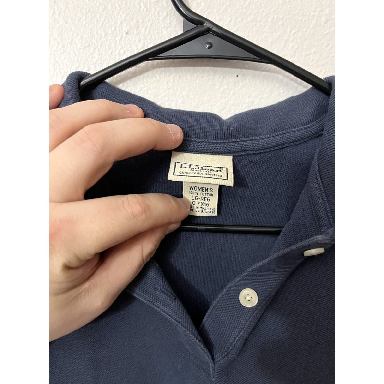 Vintage L.L. BEAN Women's Blue Short Sleeve Polo Shirt Size Large Regular Athletic Fit Size L / US 10 / IT 46 - 2 Thumbnail