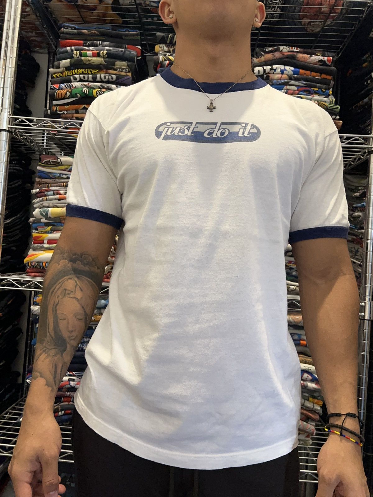 Nike 90s Nike Just Do It Ringer Tee Size US M / EU 48-50 / 2 - 2 Thumbnail