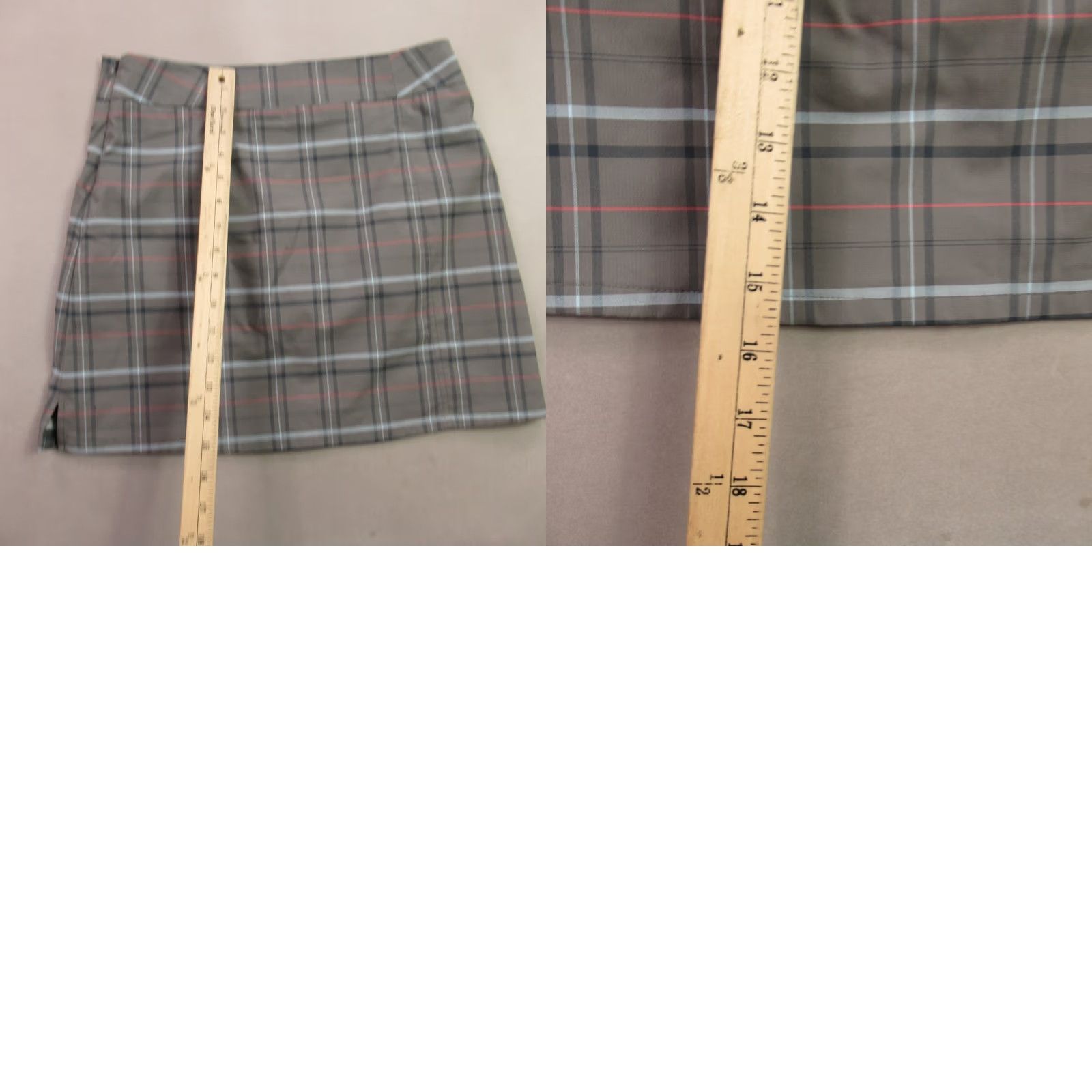 Oakley Oakley Skirt Womens 4 Plaid Midi Midi Skirt Lightweight Outdoor Casual Travel Logo Pockets Gray Knit Polyester Spandex Size 27" / US 4 / IT 40 - 8 Thumbnail