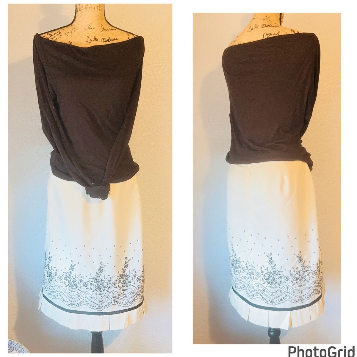 Oscar De La Renta Embroidered Skirt Size 38" / US 16 / IT 52 - 4 Thumbnail