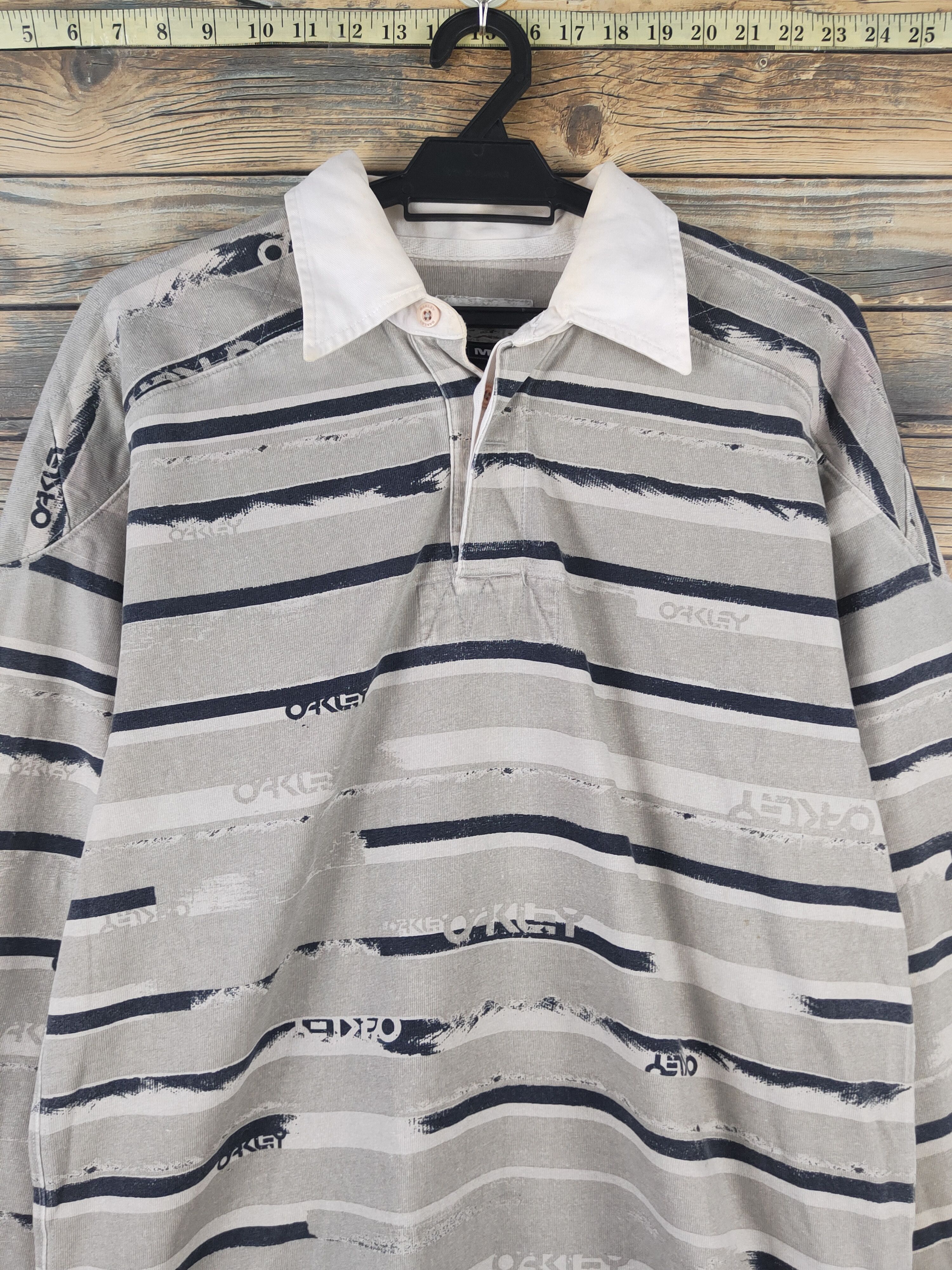 Oakley DL Oakley Gray Long Sleeve Polo Shirts #1723 Size US M / EU 48-50 / 2 - 2 Thumbnail