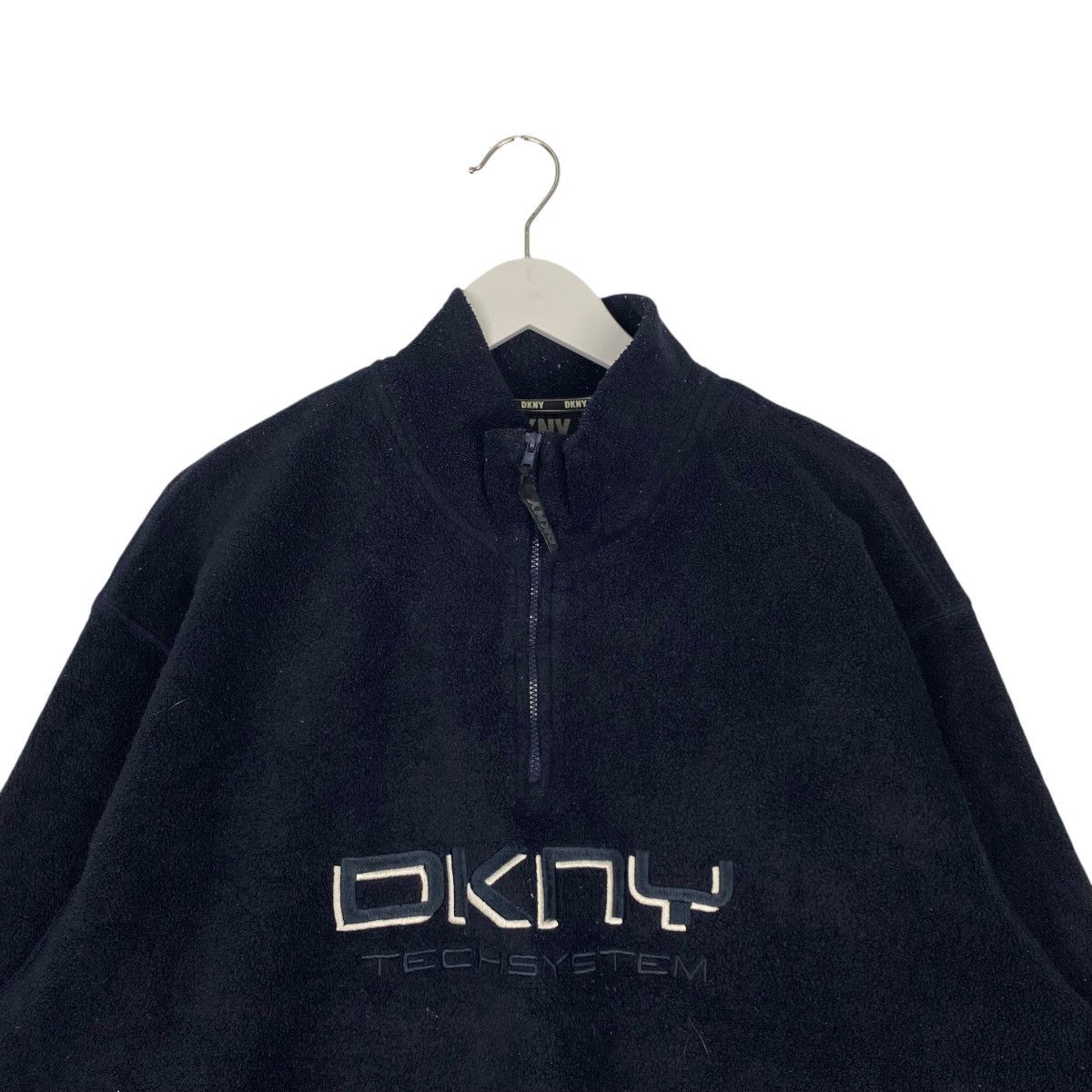 Other Vintage 90s DKNY Tec-System Half Zipper Fleece Navy Blue Size US XL / EU 56 / 4 - 4 Thumbnail