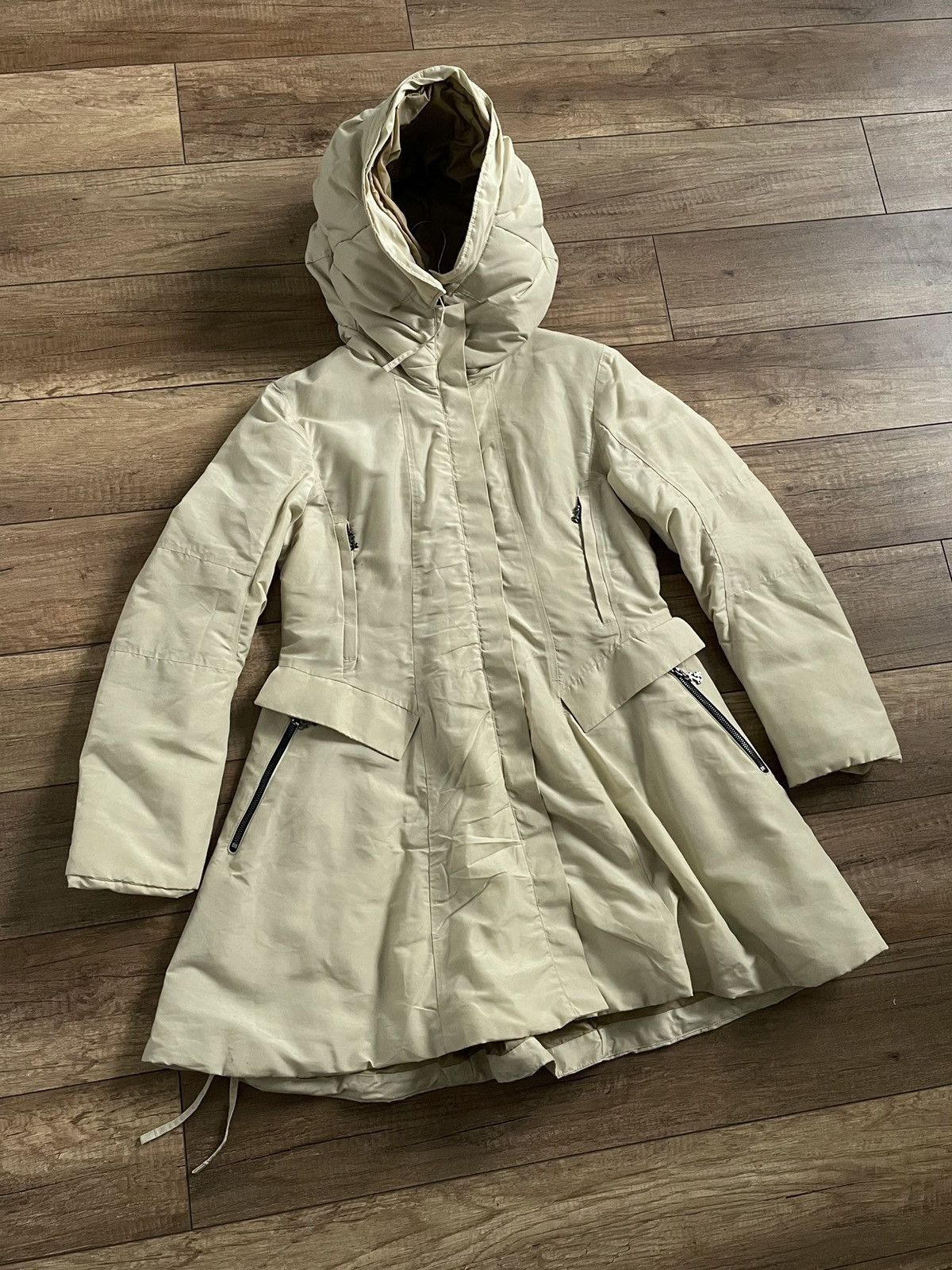 Marithe + Francois Girbaud Marithe Francois Girbaud Active Beige Long Parka Jacket Size M / US 6-8 / IT 42-44 - 3 Thumbnail