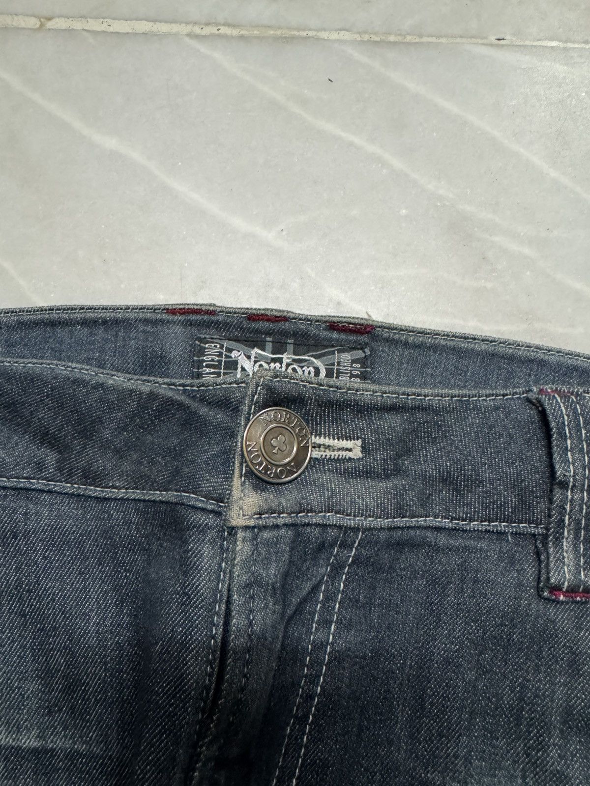 Norton VINTAGE NORTON RUSTY MUDWASH SLIM BACK LOGO EMBROIDERY JEAN Size US 36 / EU 52 - 6 Thumbnail