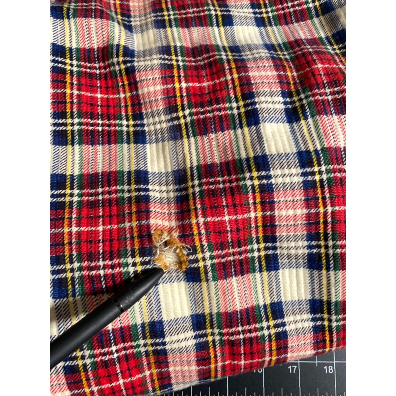 Bell VINTAGE 70s Corduroy Flare Bell Bottom Pants Men 29 x 34 Red Plaid Talon Zip Cuffed Size US 29 - 4 Thumbnail