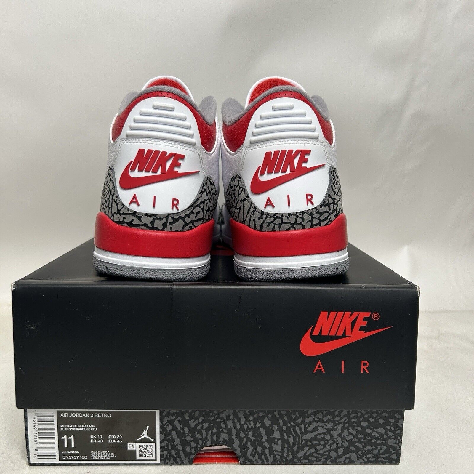 Jordan Brand Nike Shoes Air Jordan 3 Retro OG “Fire Red” 2024 Size US 11 / EU 44 - 4 Thumbnail
