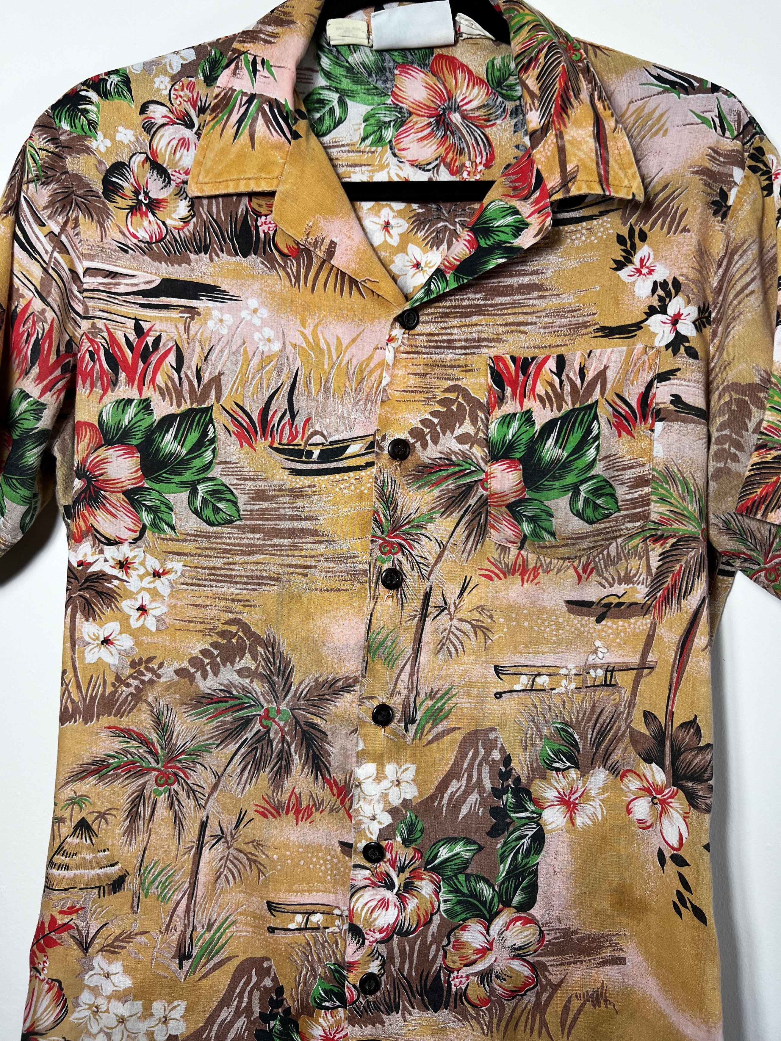 Kennington Ltd. × Vintage Vintage 70's Kennington California Hawaiian Print Button Up Size US M / EU 48-50 / 2 - 2 Thumbnail