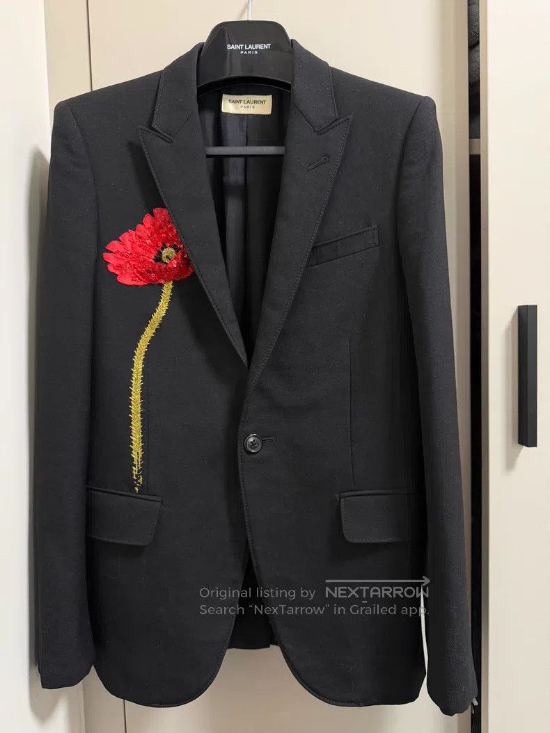 Saint Laurent Paris Saint Laurent Paris Poppy Flower Suit Size US XS / EU 42 / 0 - 1 Thumbnail