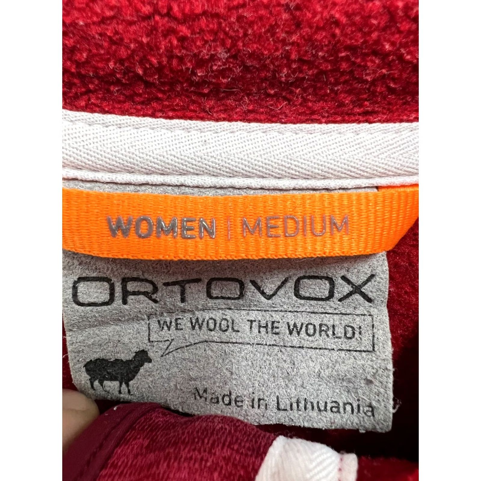 ORTOVOX ORTOVOX Merino Inside Zip Hoodie Women's M Crimson Logo Vintage? No (N/A) Size M / US 6-8 / IT 42-44 - 4 Thumbnail