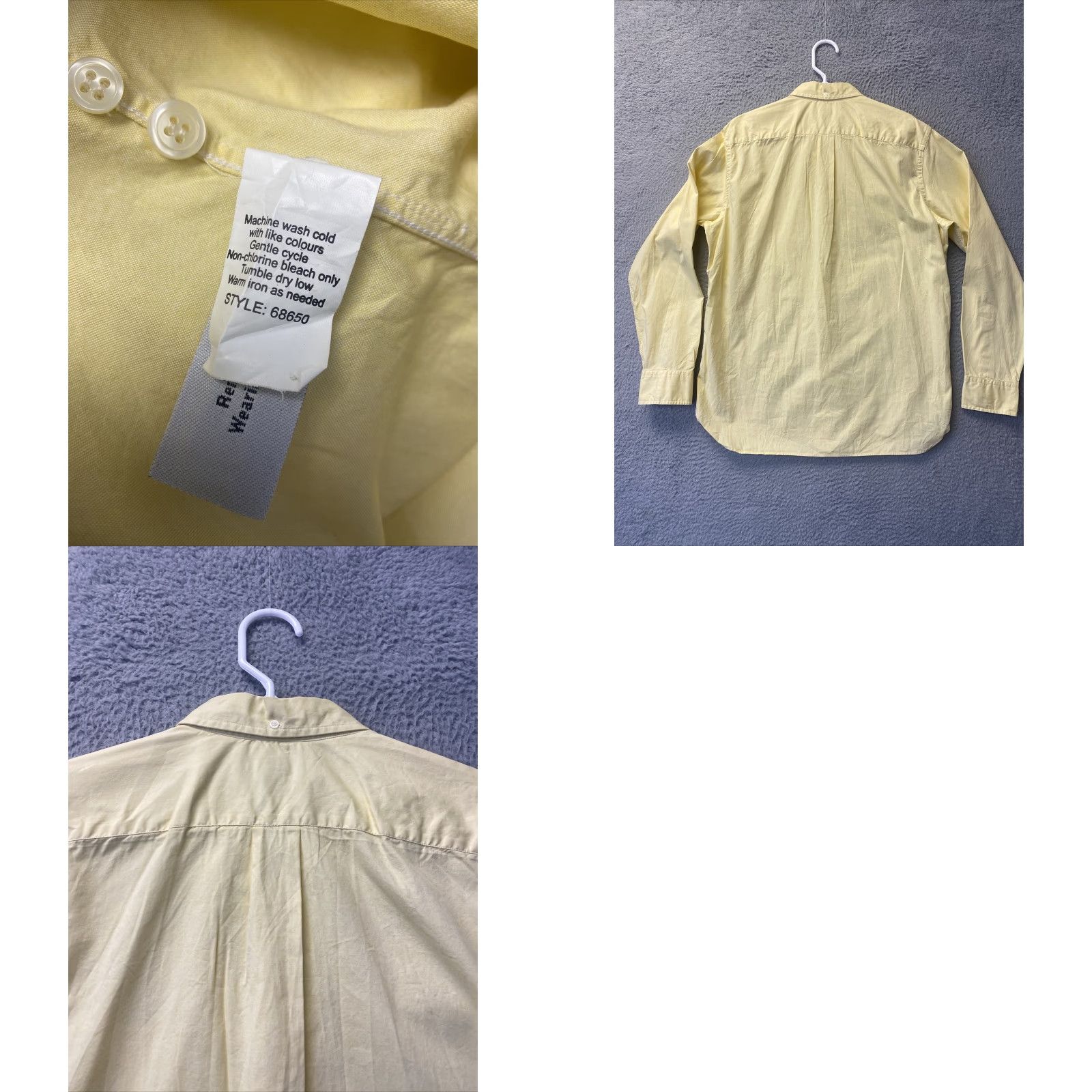 Vintage J.Crew Button Down Shirt Women Large Yellow Long Sleeve Cotton Career Blouse Size L / US 10 / IT 46 - 8 Thumbnail
