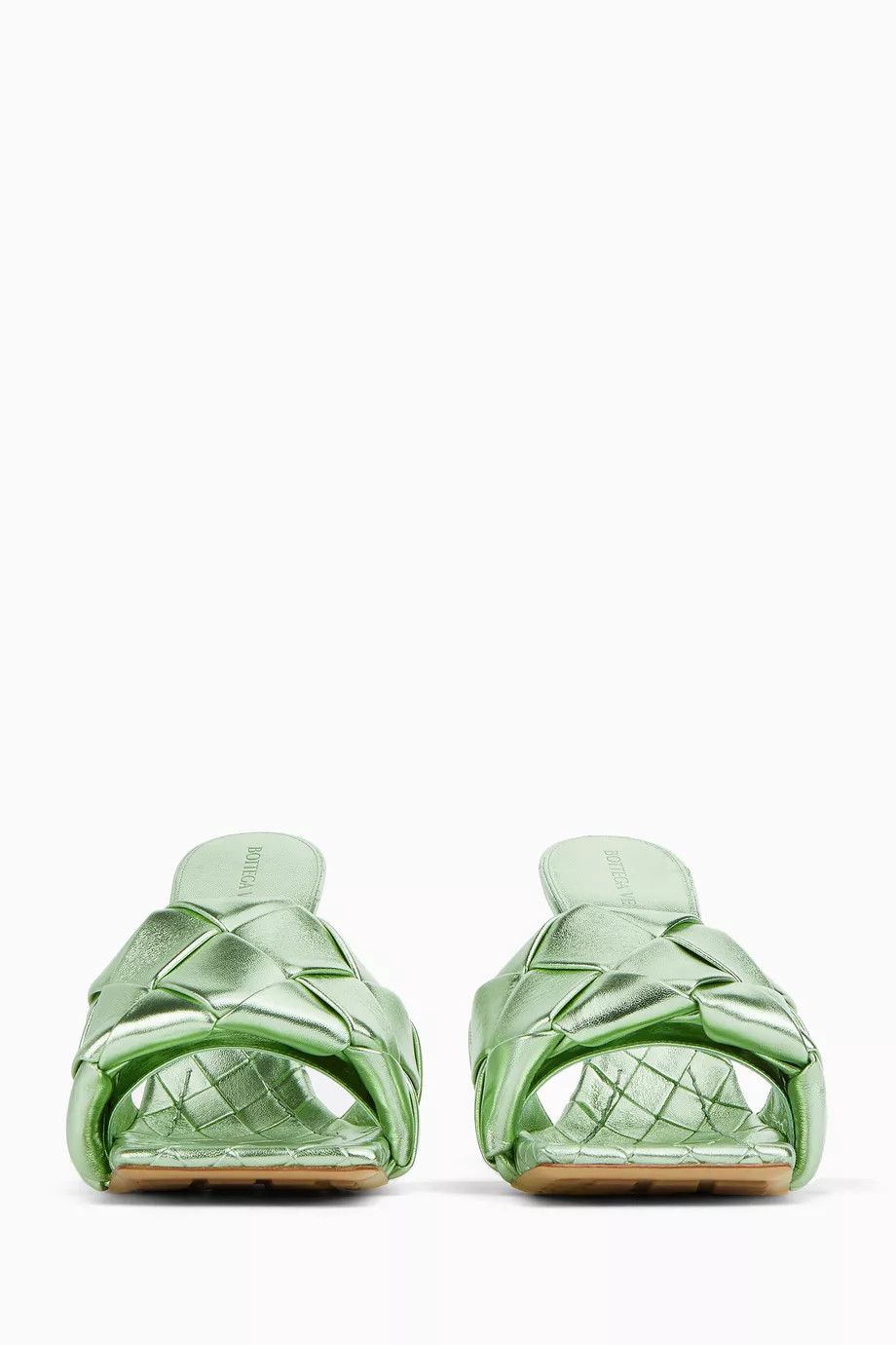 Bottega Veneta o1loc1c0824 608854 Lido Mules in Light Green Size US 7.5 / IT 37.5 - 3 Thumbnail