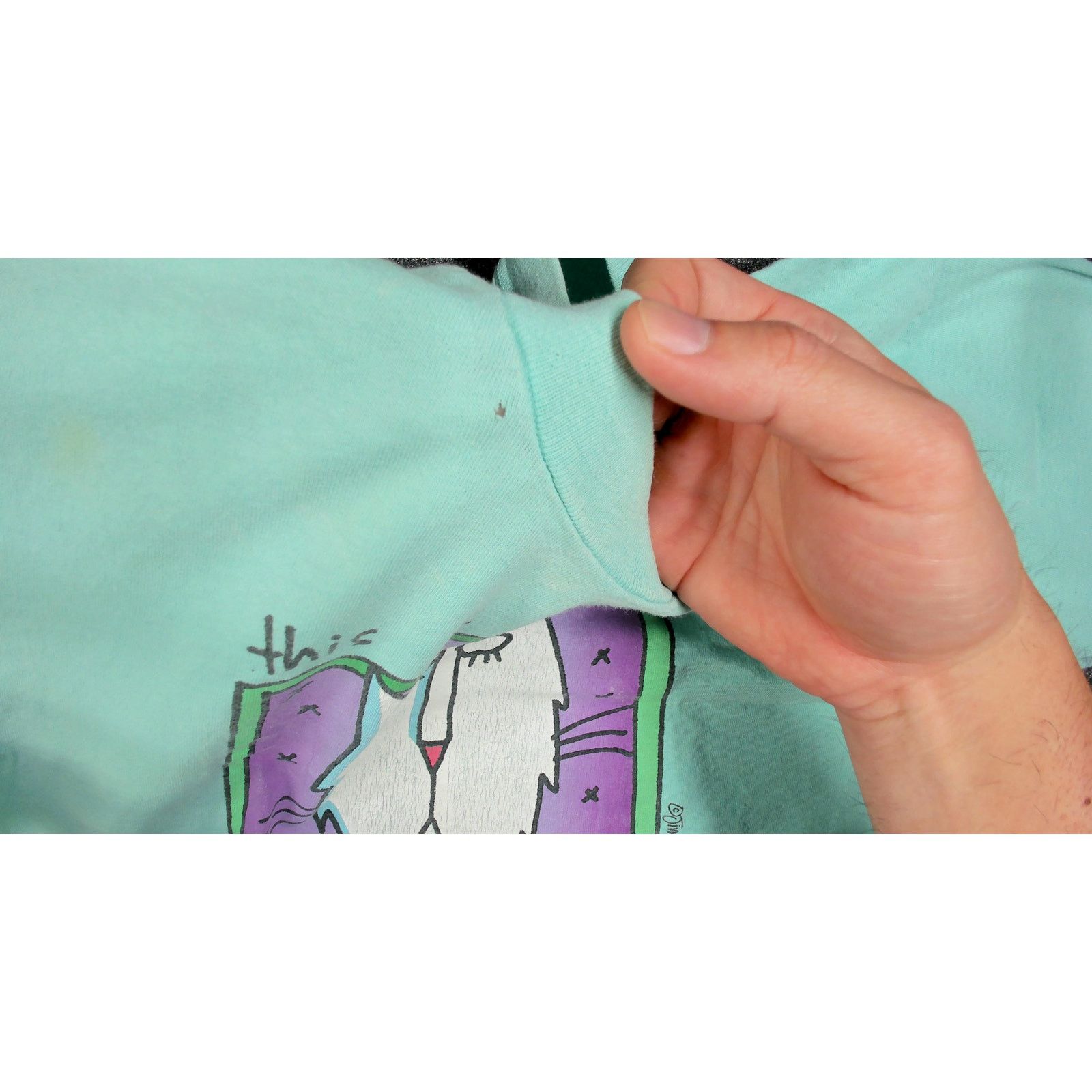 Vintage Vintage 1988 Jim Benton Single Stitch "Attitude Cat" Tee Size L / US 10 / IT 46 - 8 Thumbnail
