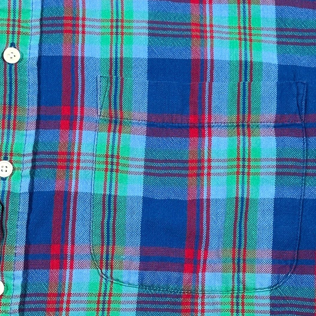Van Heusen VINTAGE Van Heusen Shirt Adult MEDIUM Blue Plaid Madras Preppy Casual 90s Size US M / EU 48-50 / 2 - 5 Thumbnail