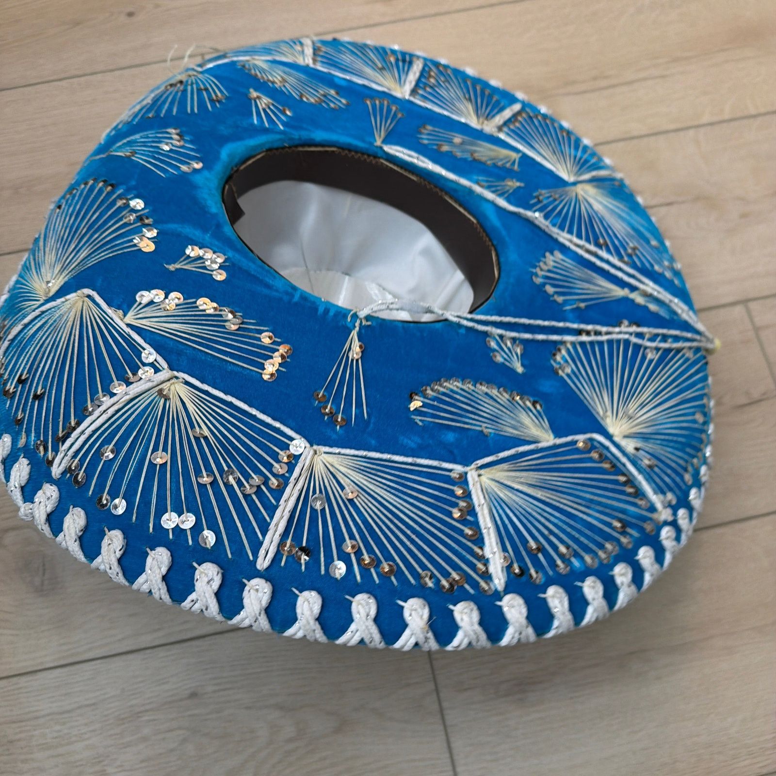 Pigalle Pigalle XXXXX Blue Sequin Sombrero Hat 23 in Diameter Size US M / EU 48-50 / 2 - 18 Thumbnail