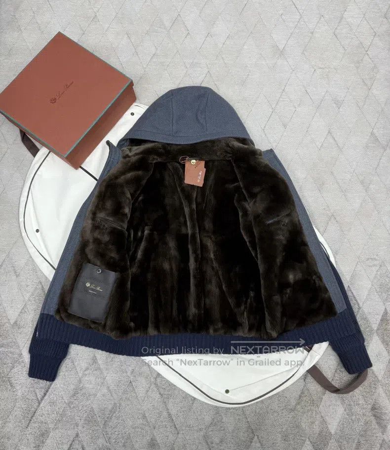 Loro Piana Loro Piana Cashmere fleece patched bomber jacket Size US L / EU 52-54 / 3 - 6 Thumbnail