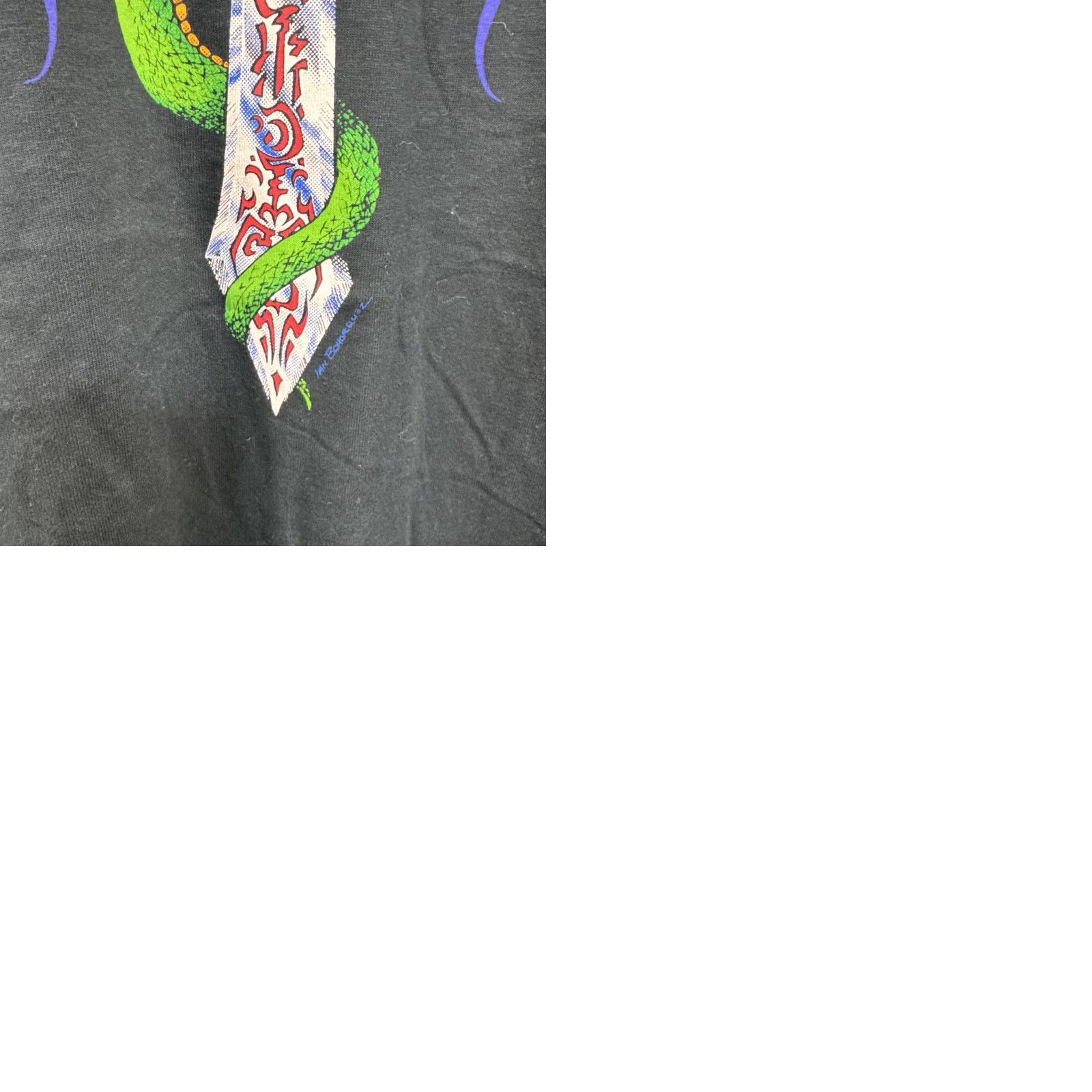 Liquid Blue VINTAGE Liquid Blue T Shirt Black 90s Graphic Print Cow Skull Snake Sword XL Mens Size US XL / EU 56 / 4 - 12 Thumbnail