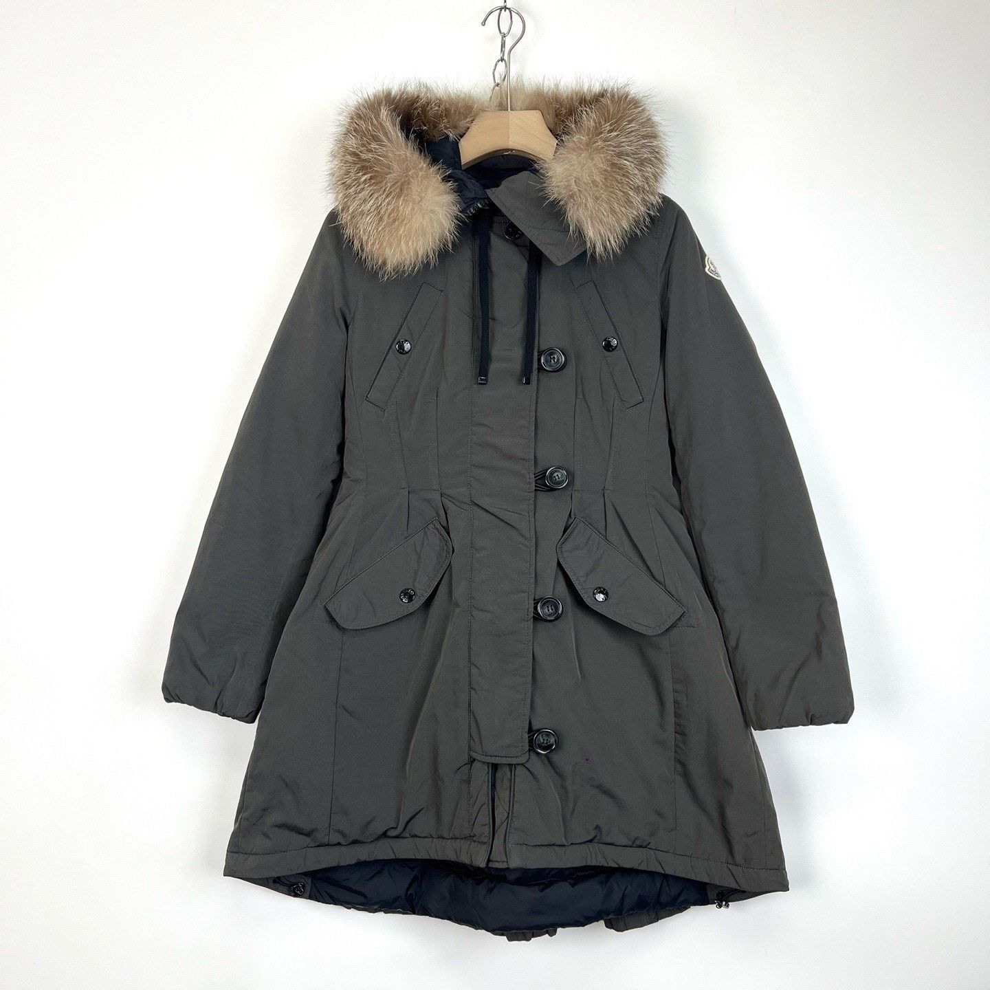 Moncler Moncler Military Green Fur Collar Down Jacket Size M / US 6-8 / IT 42-44 - 1 Thumbnail