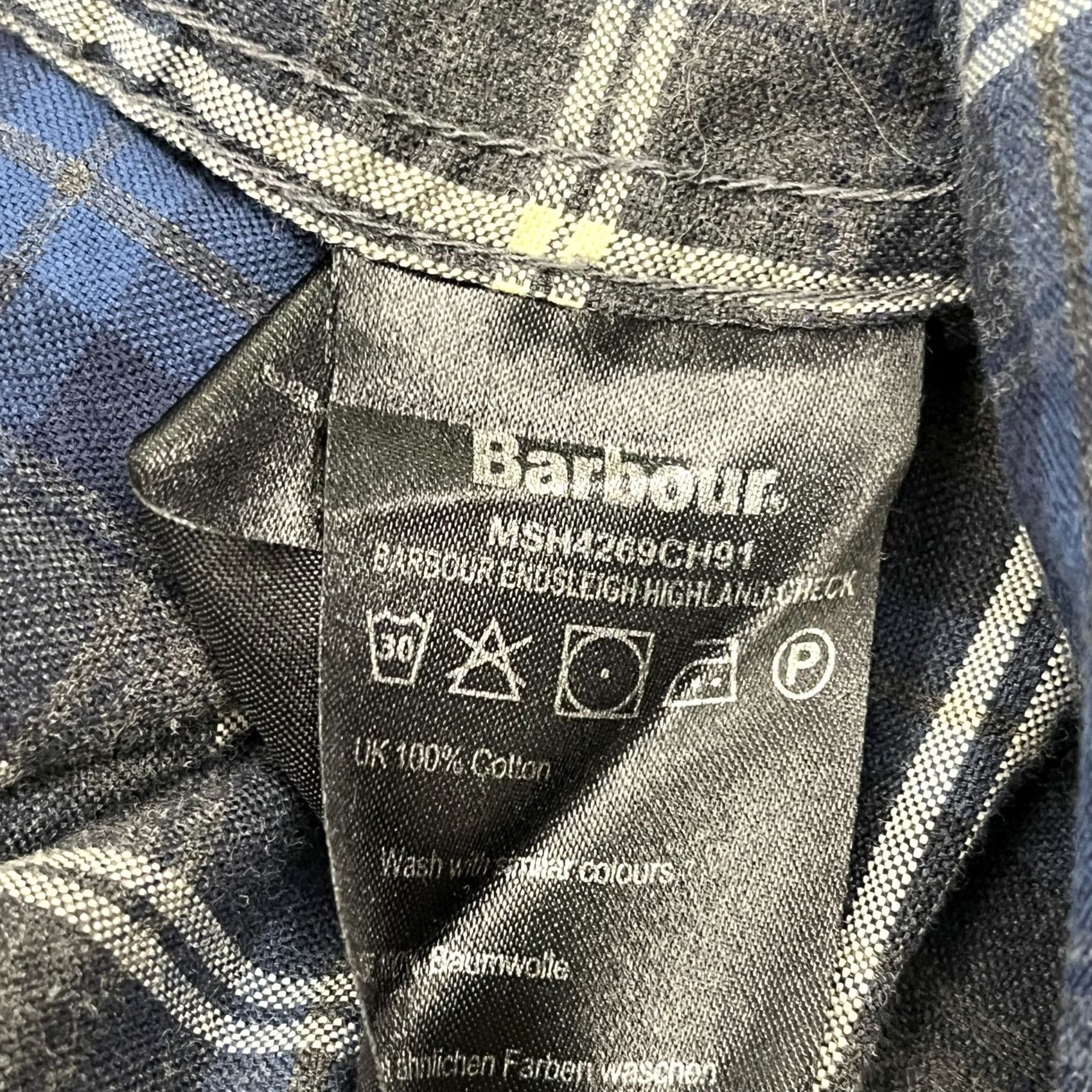 Barbour Barbour Endsleigh Shirt Mens XL Blue Highland Check Button-Down Flannel Casual Vintage: No Size US XL / EU 56 / 4 - 4 Thumbnail
