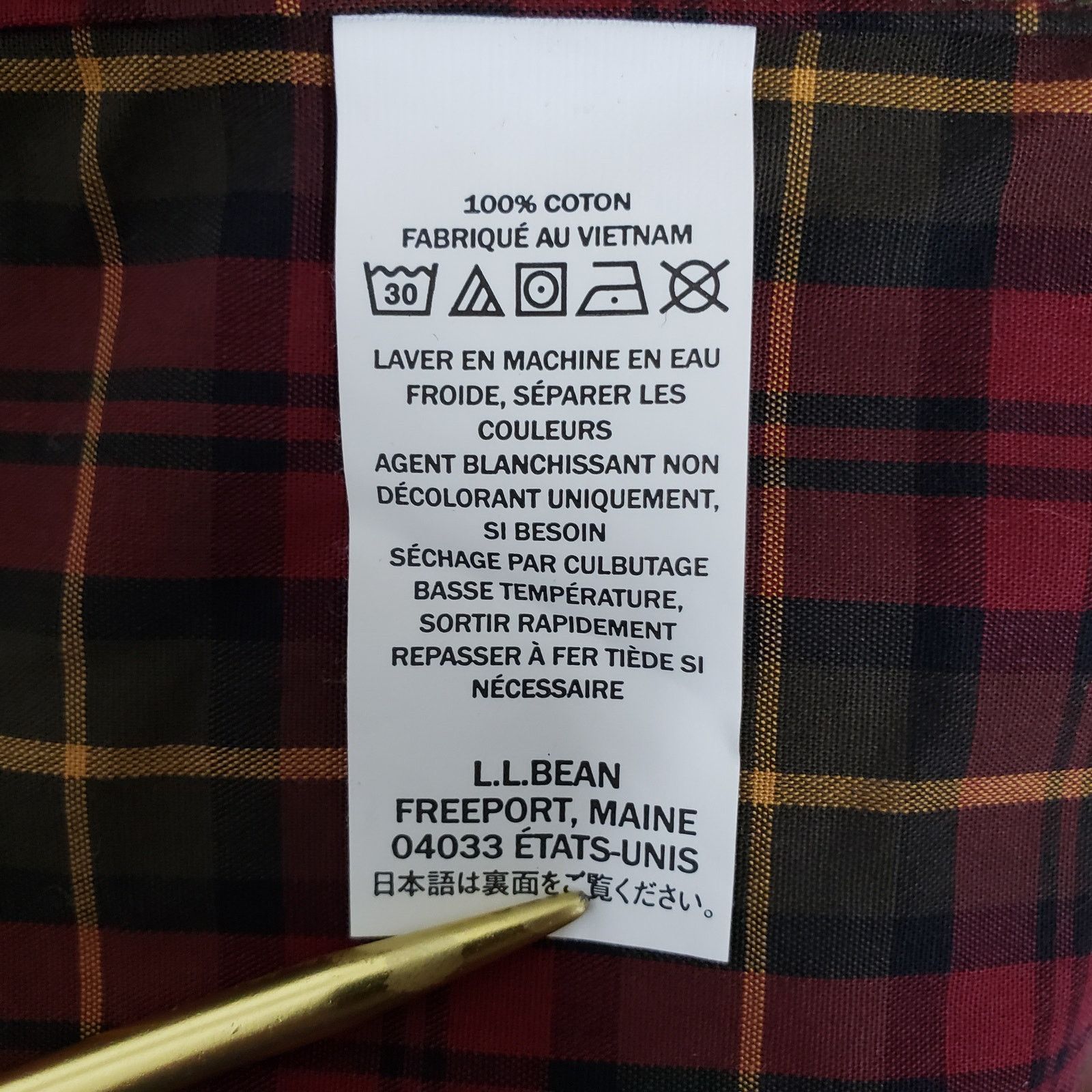 L.L. Bean L.L. Bean Shirt Slightly Fitted Tartan Plaid L/S Button Down Size US L / EU 52-54 / 3 - 12 Thumbnail