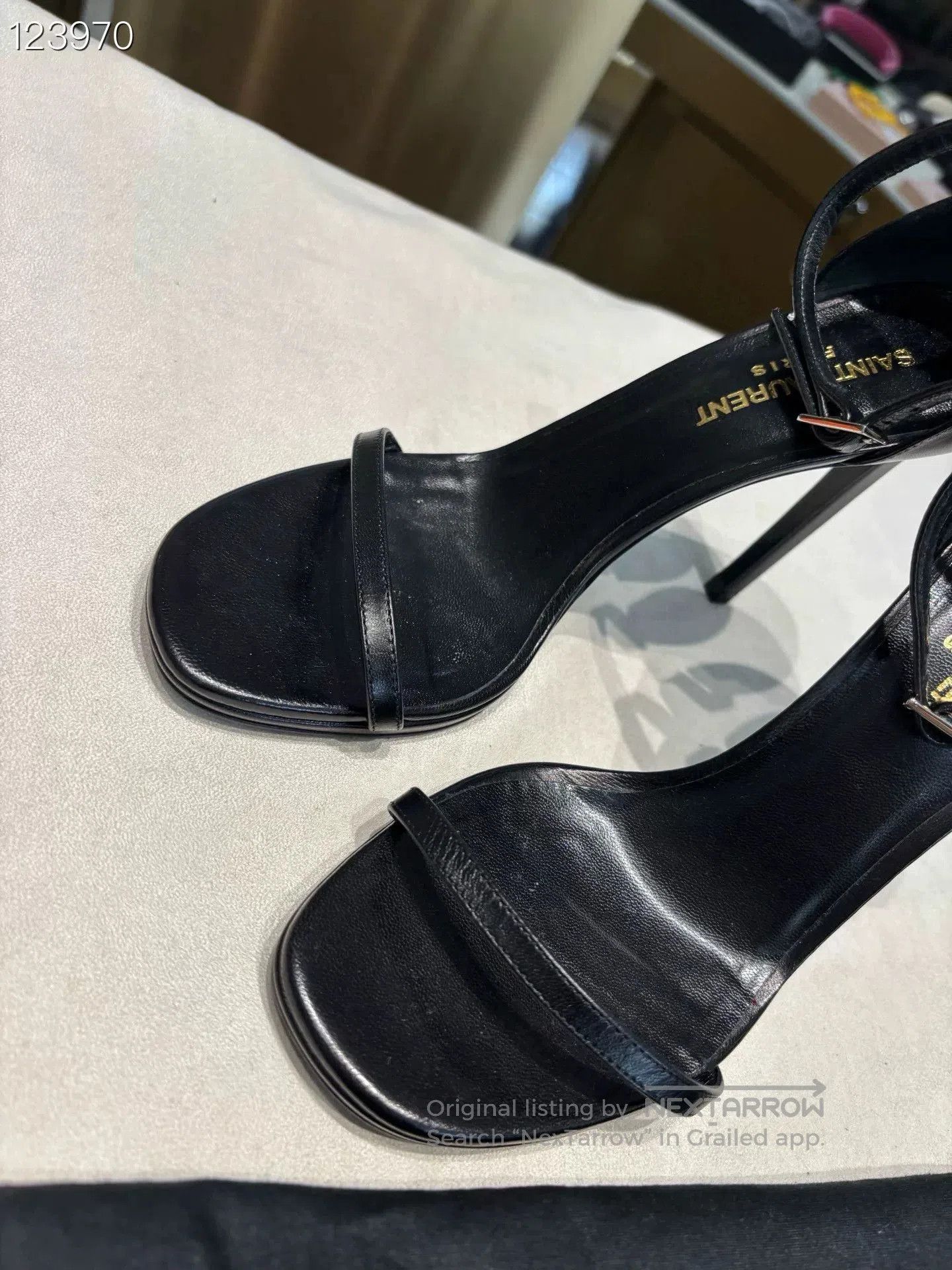 Saint Laurent Paris Saint Laurent Classic Black Strappy Heels. Size US 6 / IT 36 - 3 Thumbnail