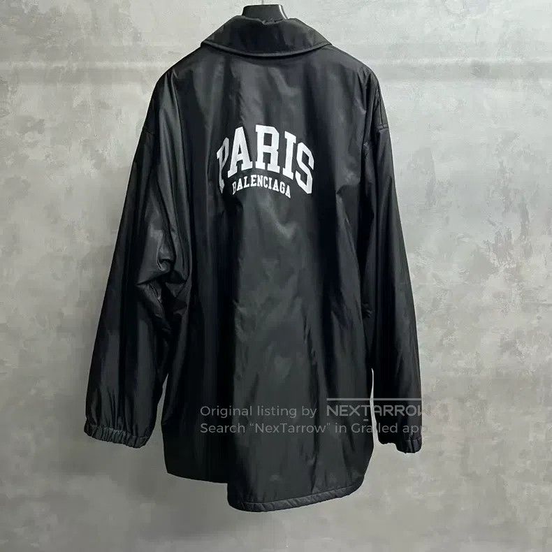 Balenciaga Balenciaga Black Collar Pure Color Long Sleeve Jacket Size US M / EU 48-50 / 2 - 2 Thumbnail